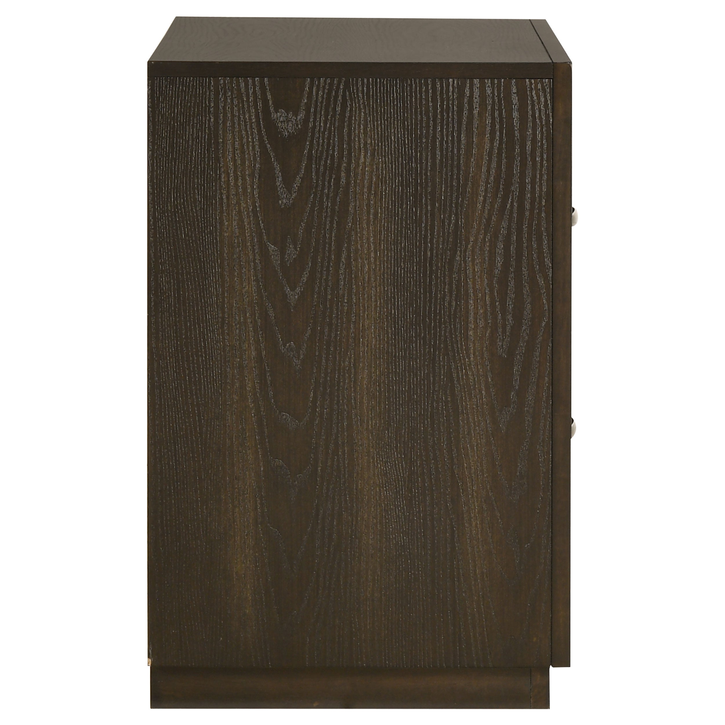 Atlas 2-drawer Bedroom Nightstand Bedside Table Dark Oak — view 9