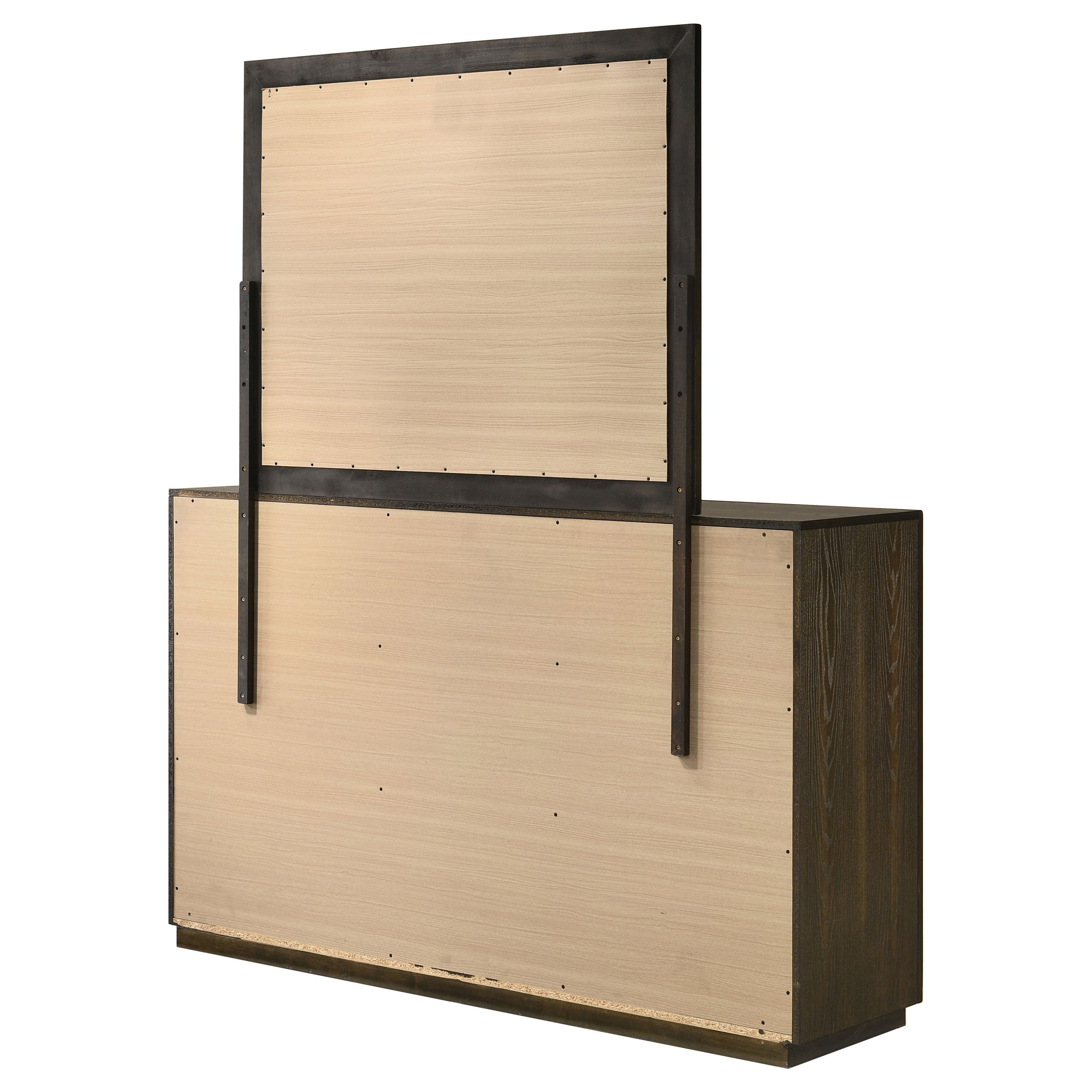 Atlas 7-drawer Bedroom Dresser and Mirror Set Dark Oak — view 8