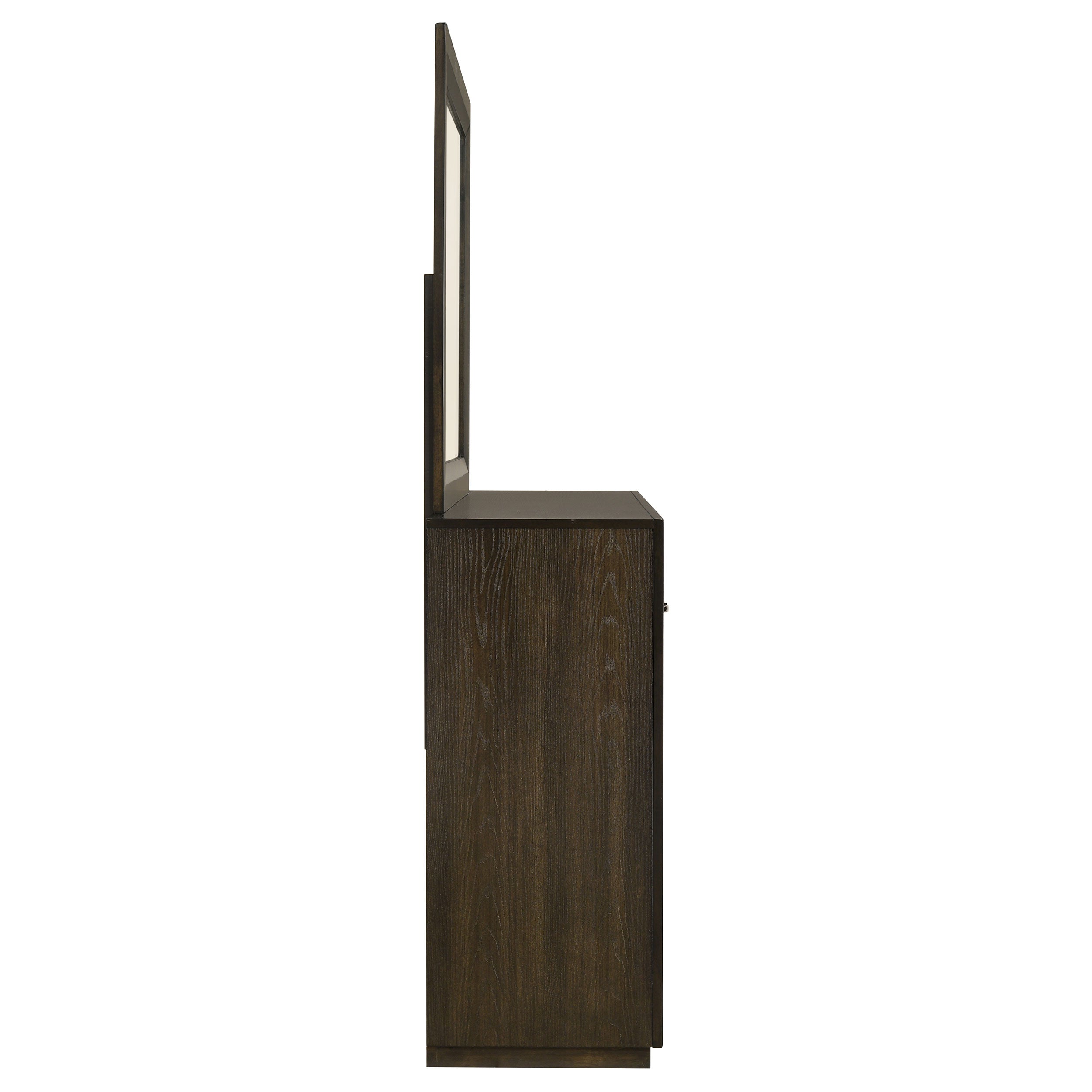 Atlas 7-drawer Bedroom Dresser and Mirror Set Dark Oak — view 9