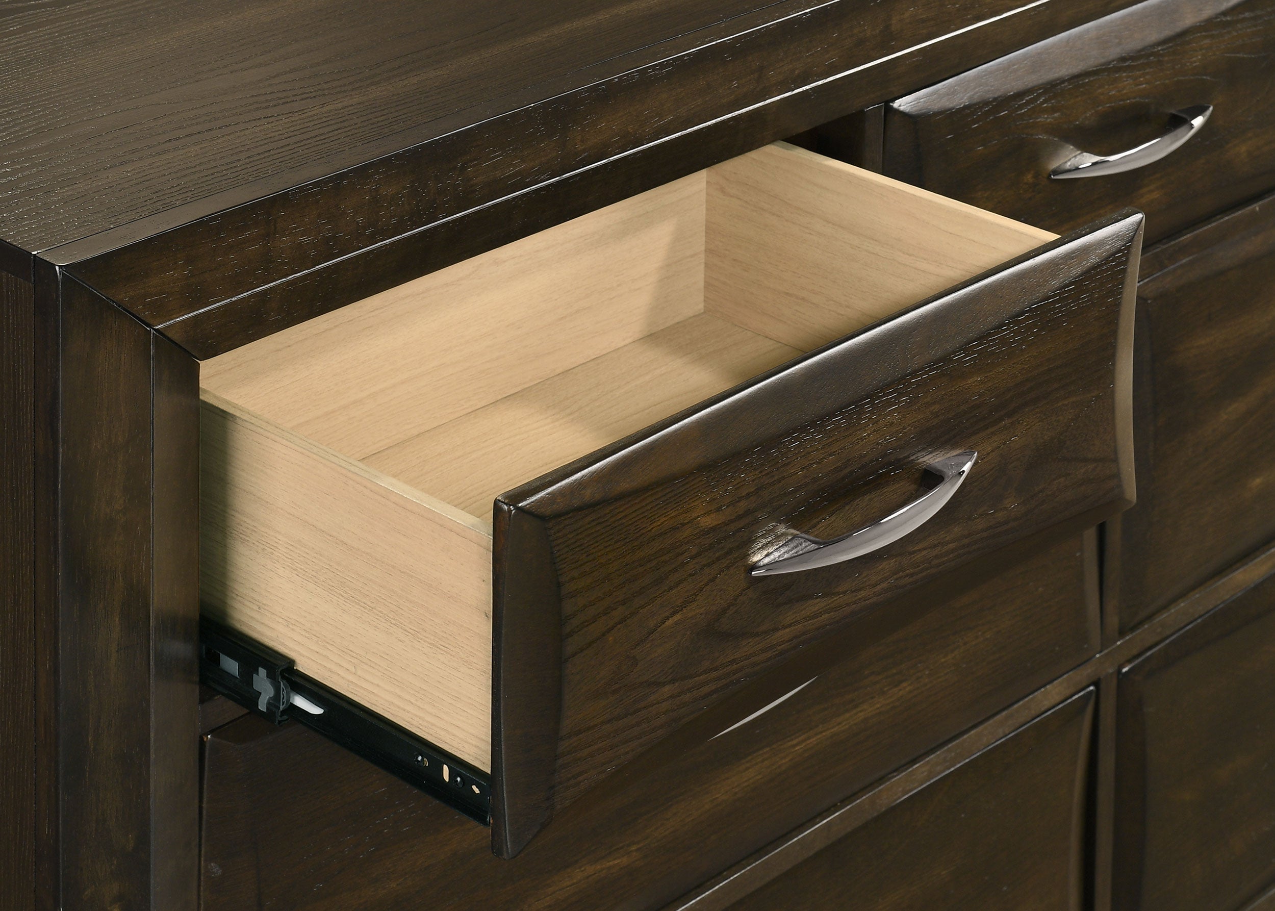 Atlas 7-drawer Bedroom Dresser and Mirror Set Dark Oak — view 10