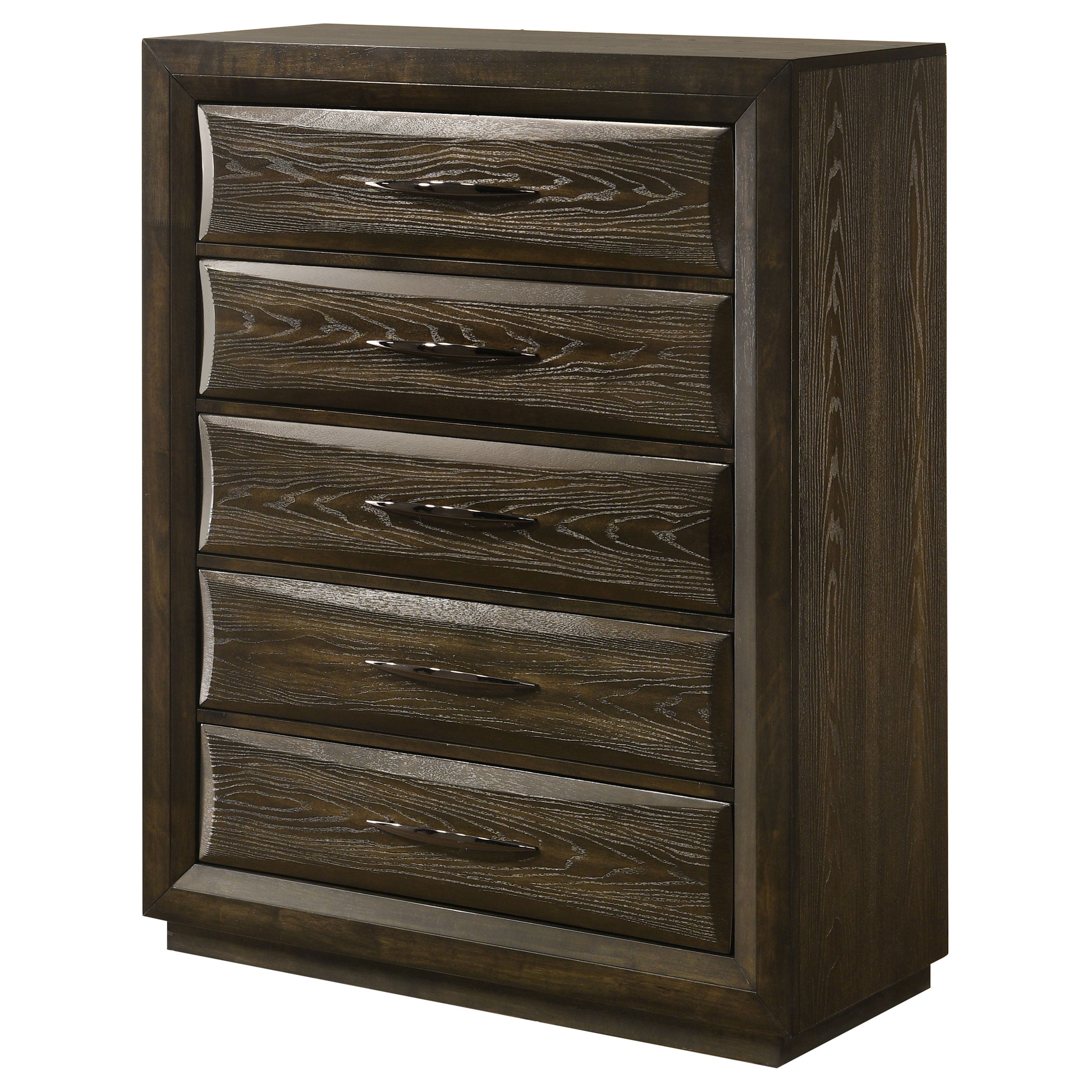 Atlas 5-drawer Bedroom Chest of Drawers Dark Oak — view 4