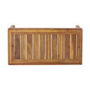 Acacia Wood Loveseat And Coffee Table Set With Cushions