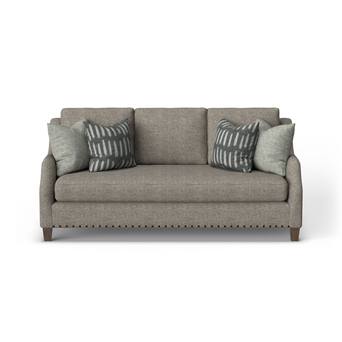 Gianna - Fabric Bench Sofa With Nailhead Trim