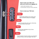 Luggage 4 Piece Lightweight Suitcase With Rotating Wheels With Tsa Lock,
