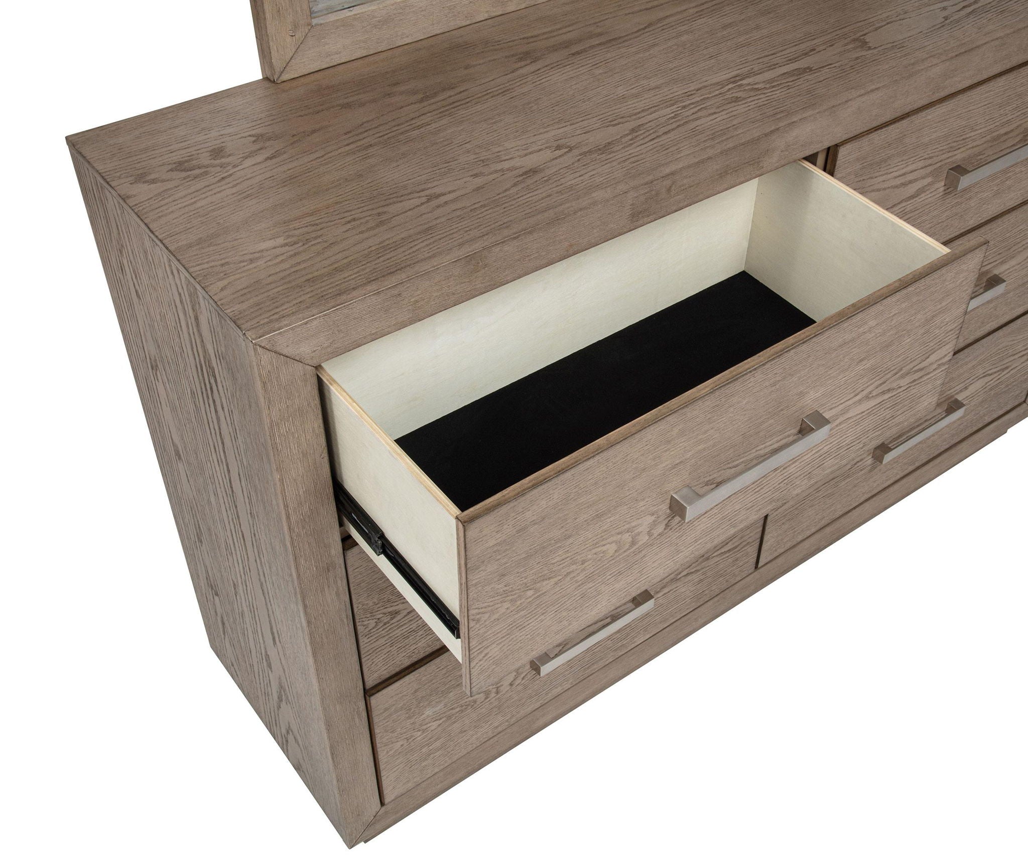 Kenora 6-drawer Dresser and Mirror Barley Brown