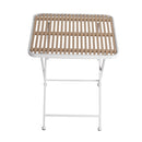 Modern Folding Square Table, Water Proof And Wear Resistant - Apricot / White