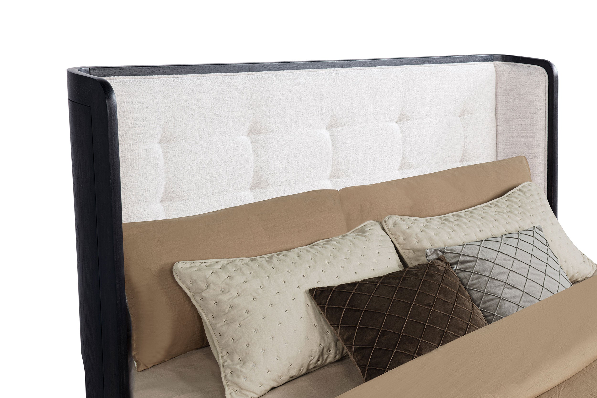 Leandro 55-inch Queen Wingback Bed Burnished Black — view 7