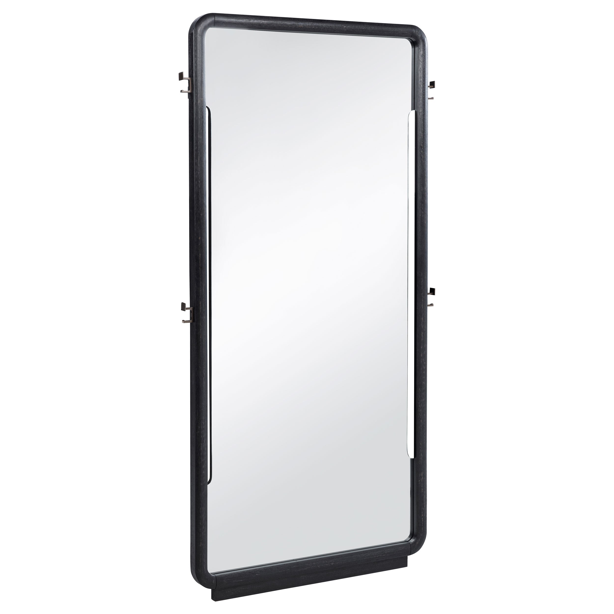 Leandro 76-inch Full Length Floor Mirror Burnished Black — view 1