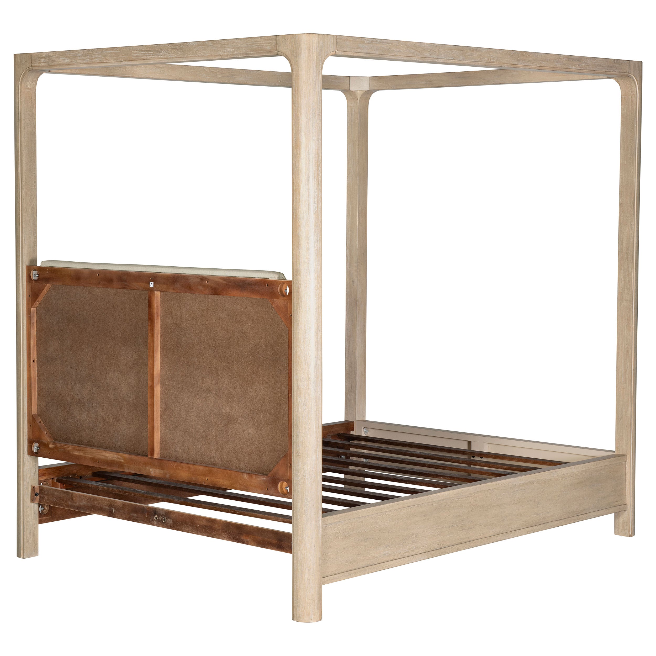Solano 85-inch Queen Canopy Bed Weathered Mango — view 8