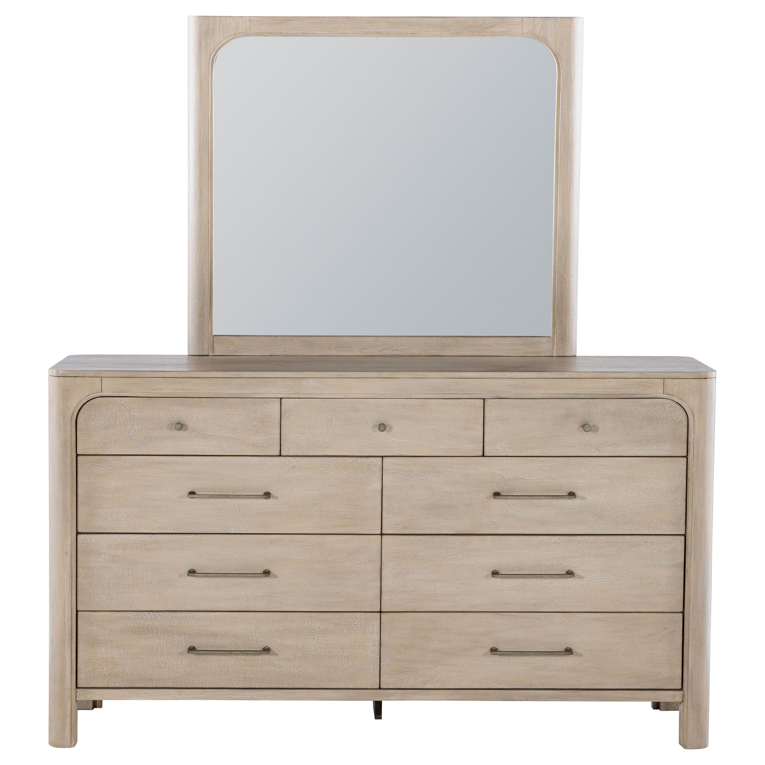 Solano 9-drawer Bedroom Dresser with Mirror Weathered Mango — view 3