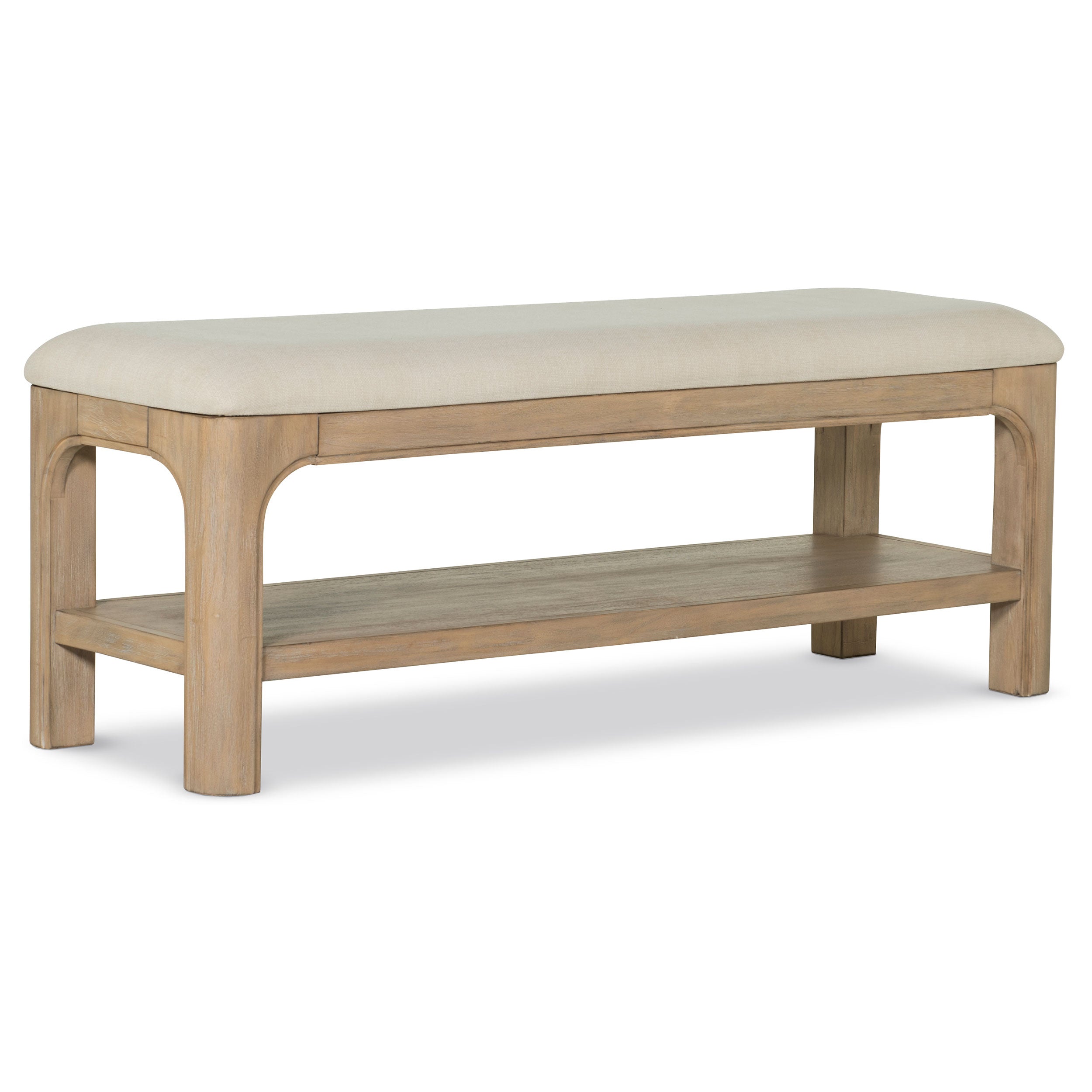 Solano 52-inch Bedroom Bed End Bench Weathered Mango — view 1