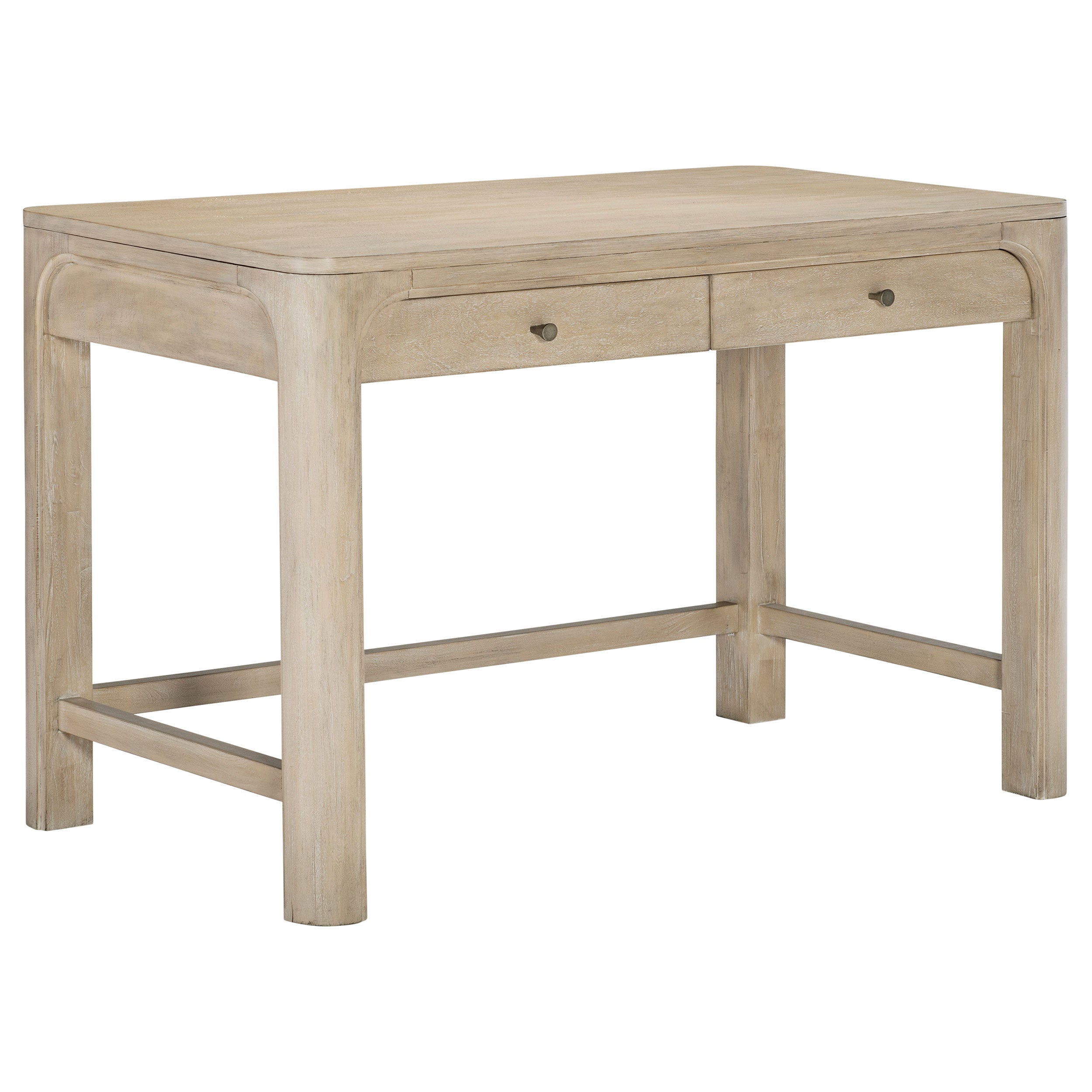Solano 2-drawer Makeup Table Vanity Desk Weathered Mango — view 1