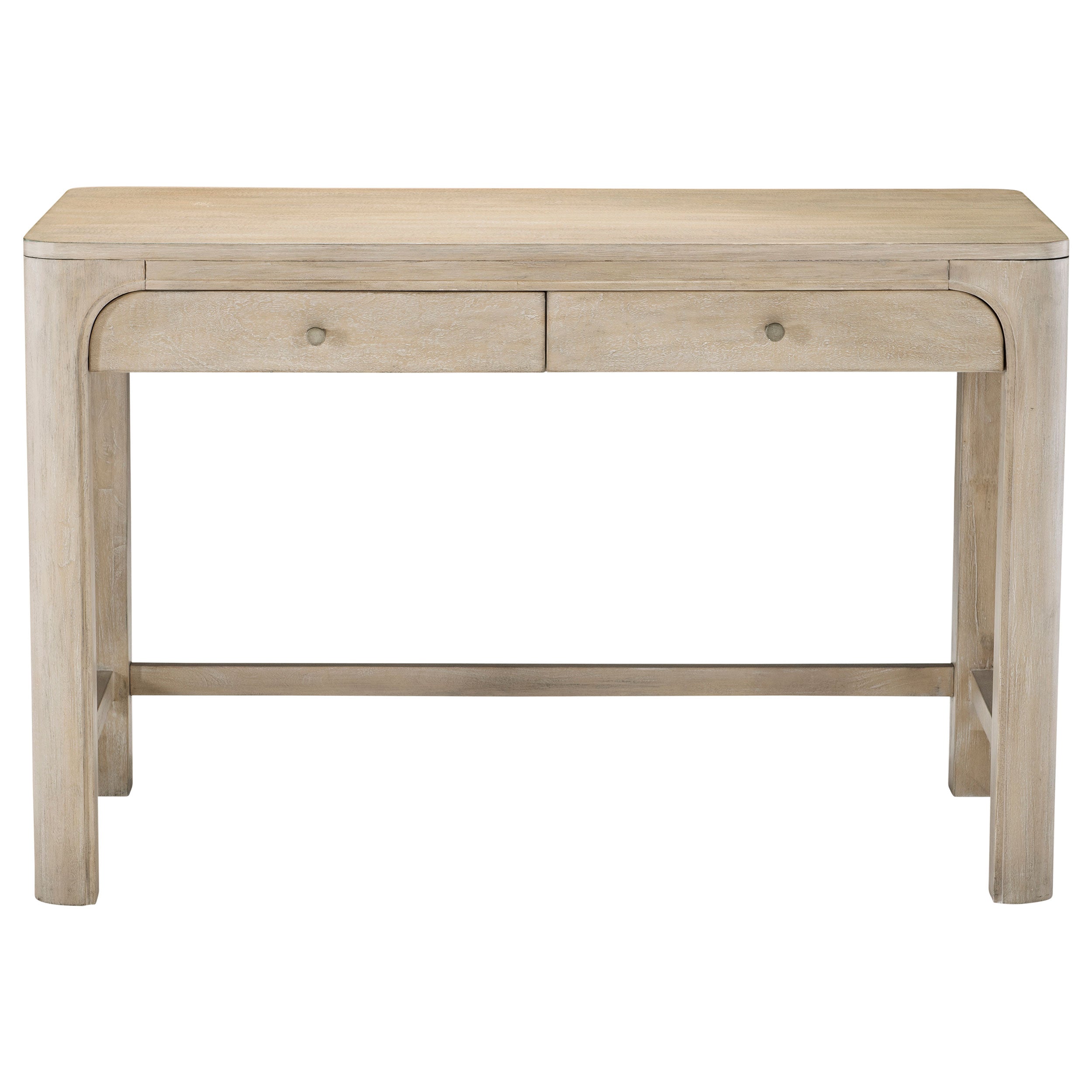 Solano 2-drawer Makeup Table Vanity Desk Weathered Mango — view 3