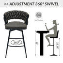 Bar Stool 360 Swivel With Back Footrest