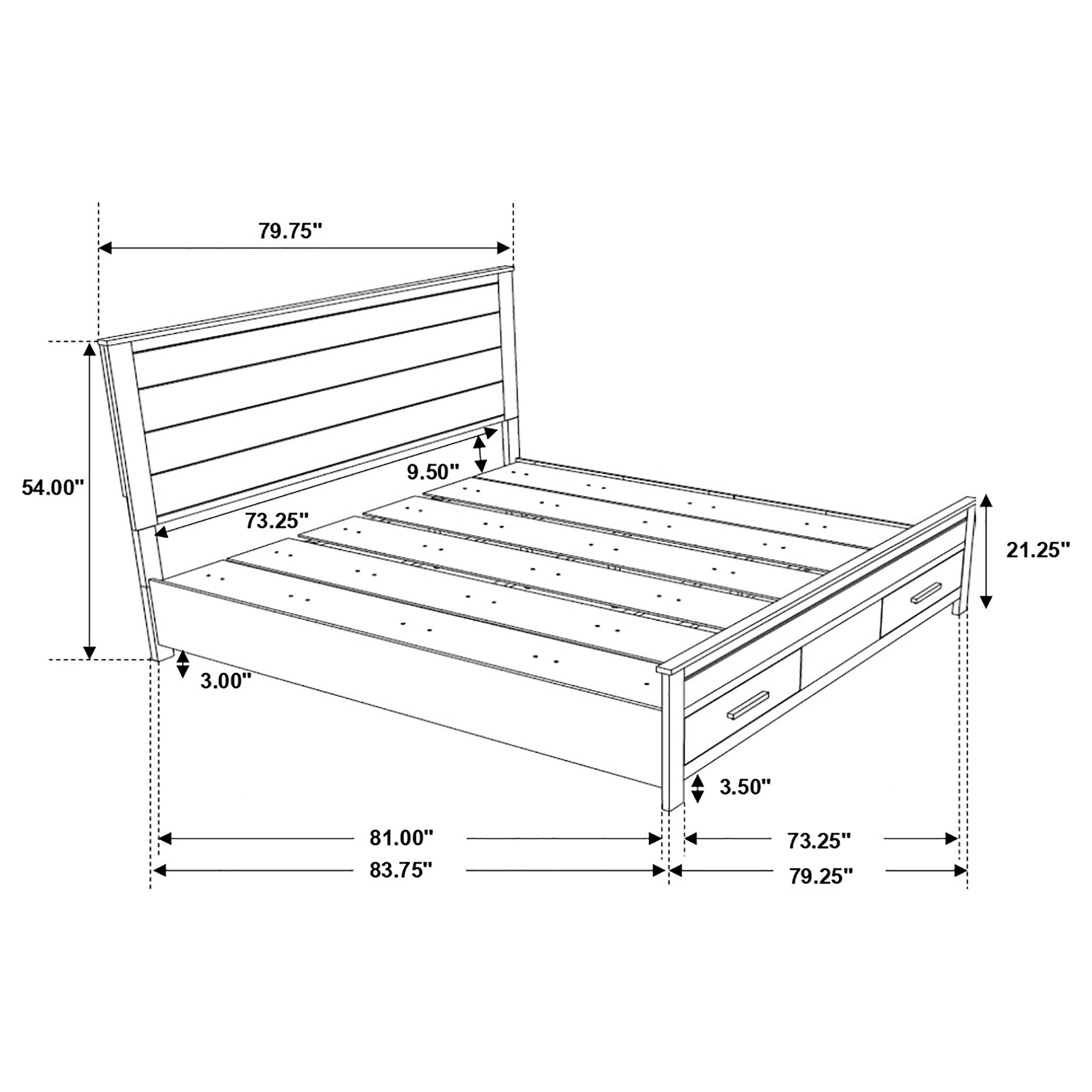 Woodmont Eastern King Storage Bed Rustic Golden Brown — view 8