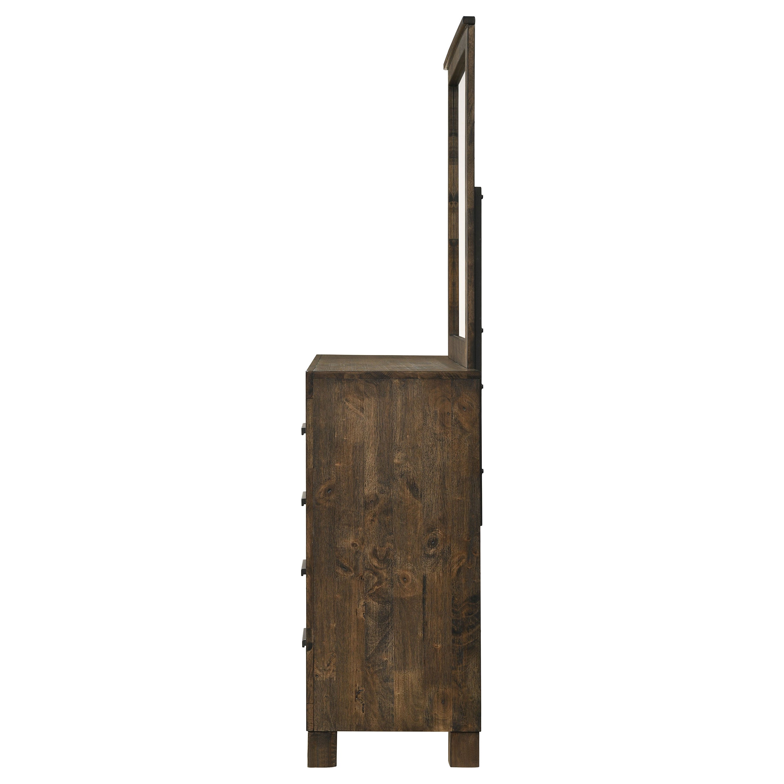 Woodmont 8-drawer Dresser with Mirror Rustic Golden Brown — view 5