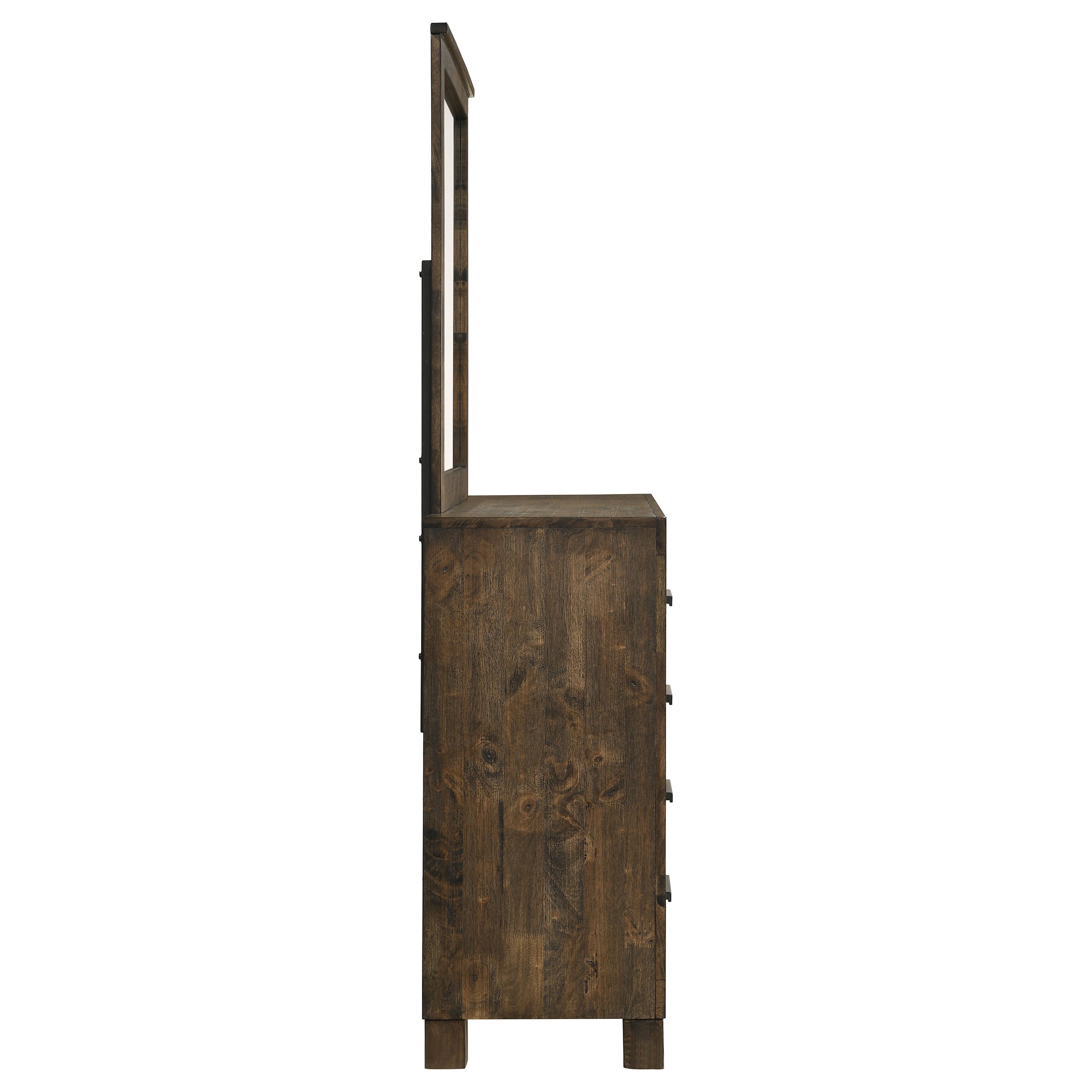 Woodmont 8-drawer Dresser with Mirror Rustic Golden Brown — view 9