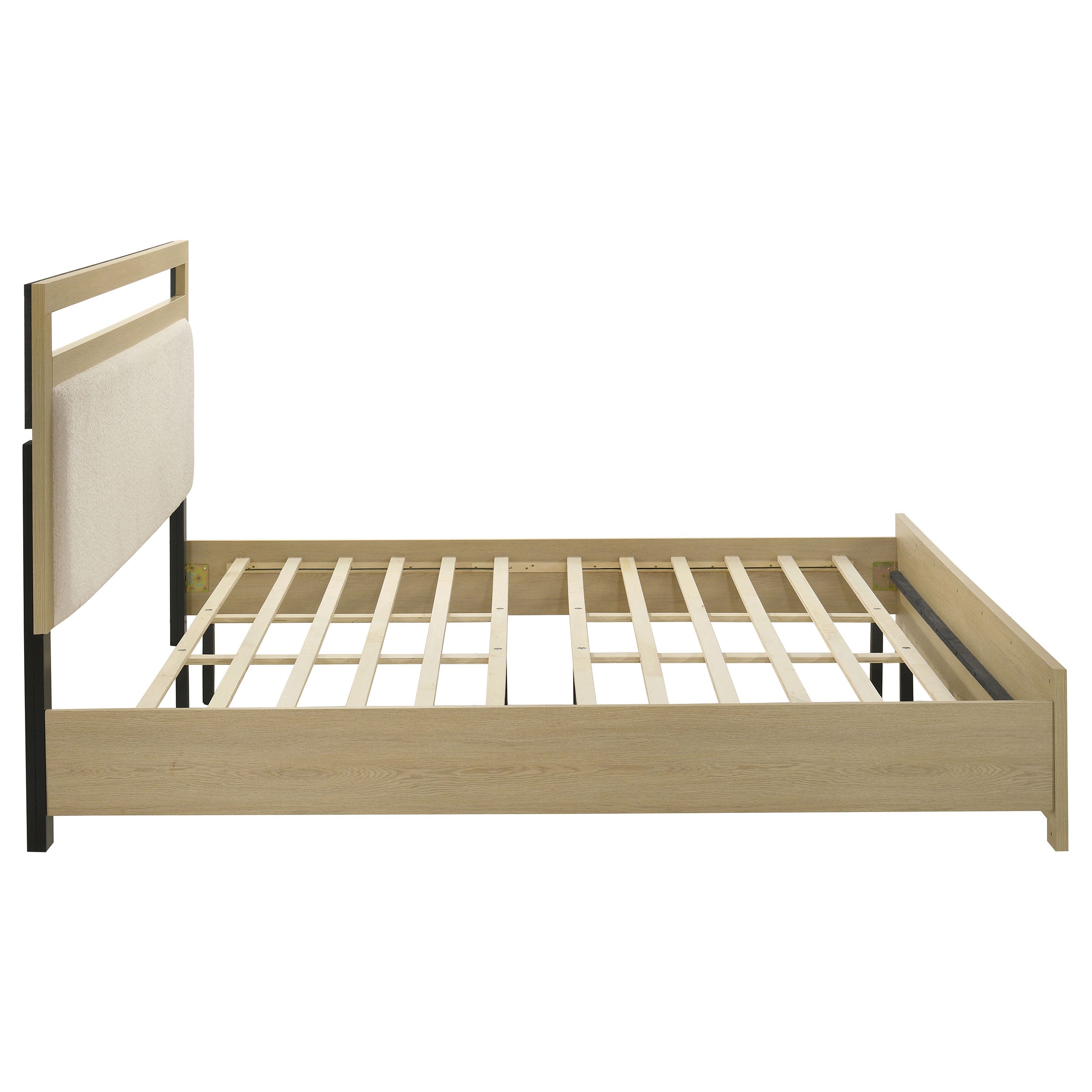 Hendricks Eastern King Panel Headboard Platform Bed Light Oak — view 5