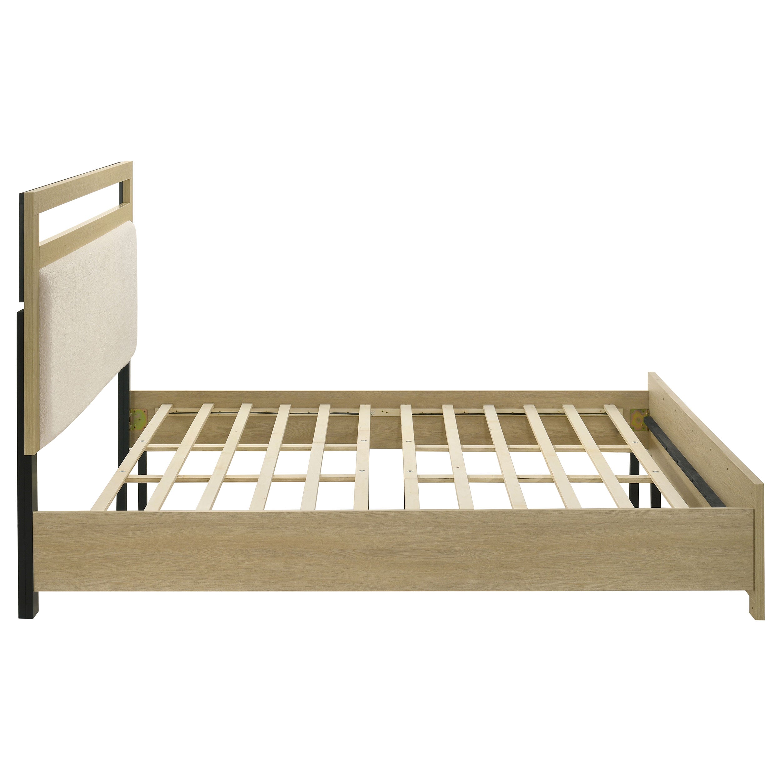Hendricks California King Panel Headboard Platform Bed Light Oak — view 5