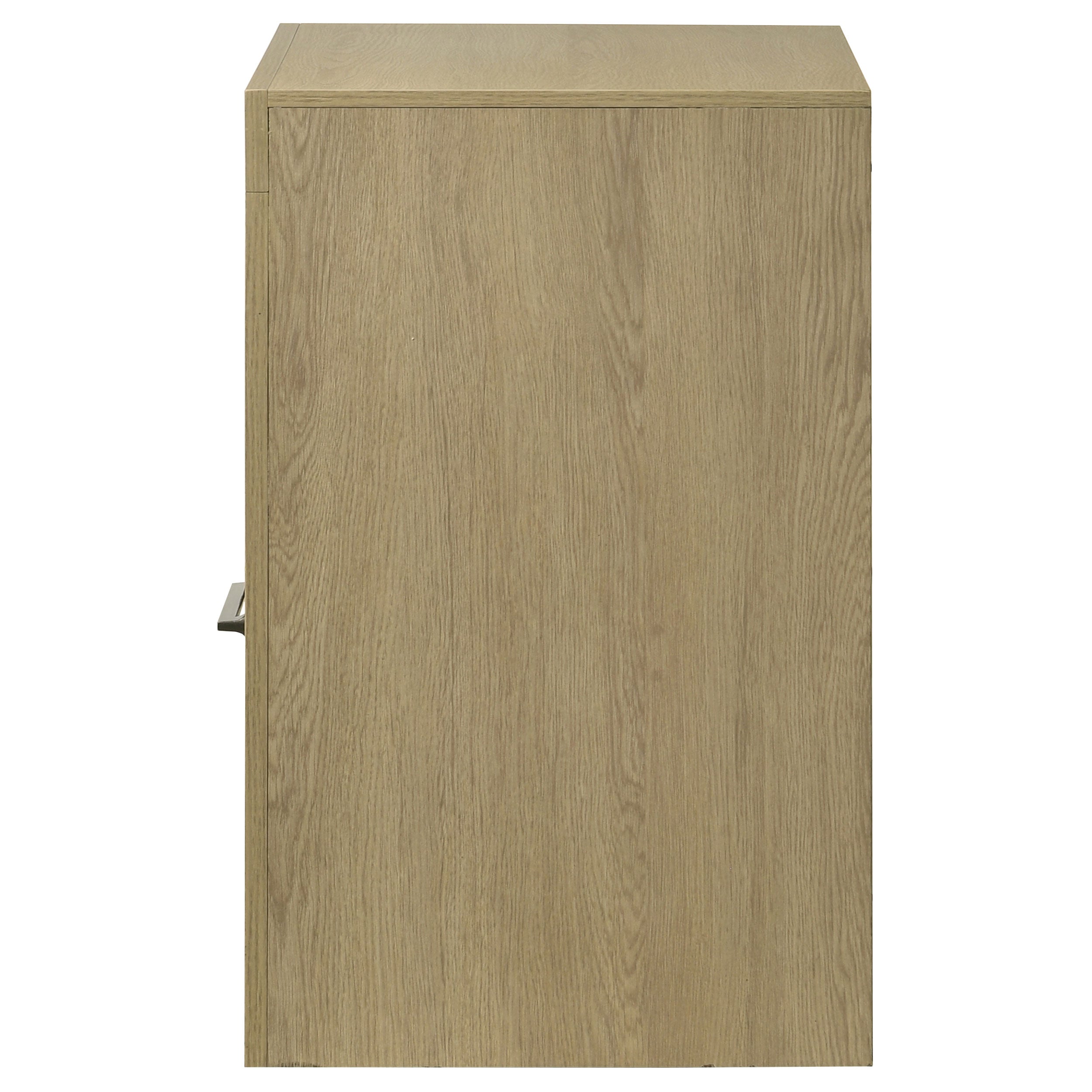Hendricks 1-drawer Nightstand Bedside Table with Cubby Light Oak — view 4