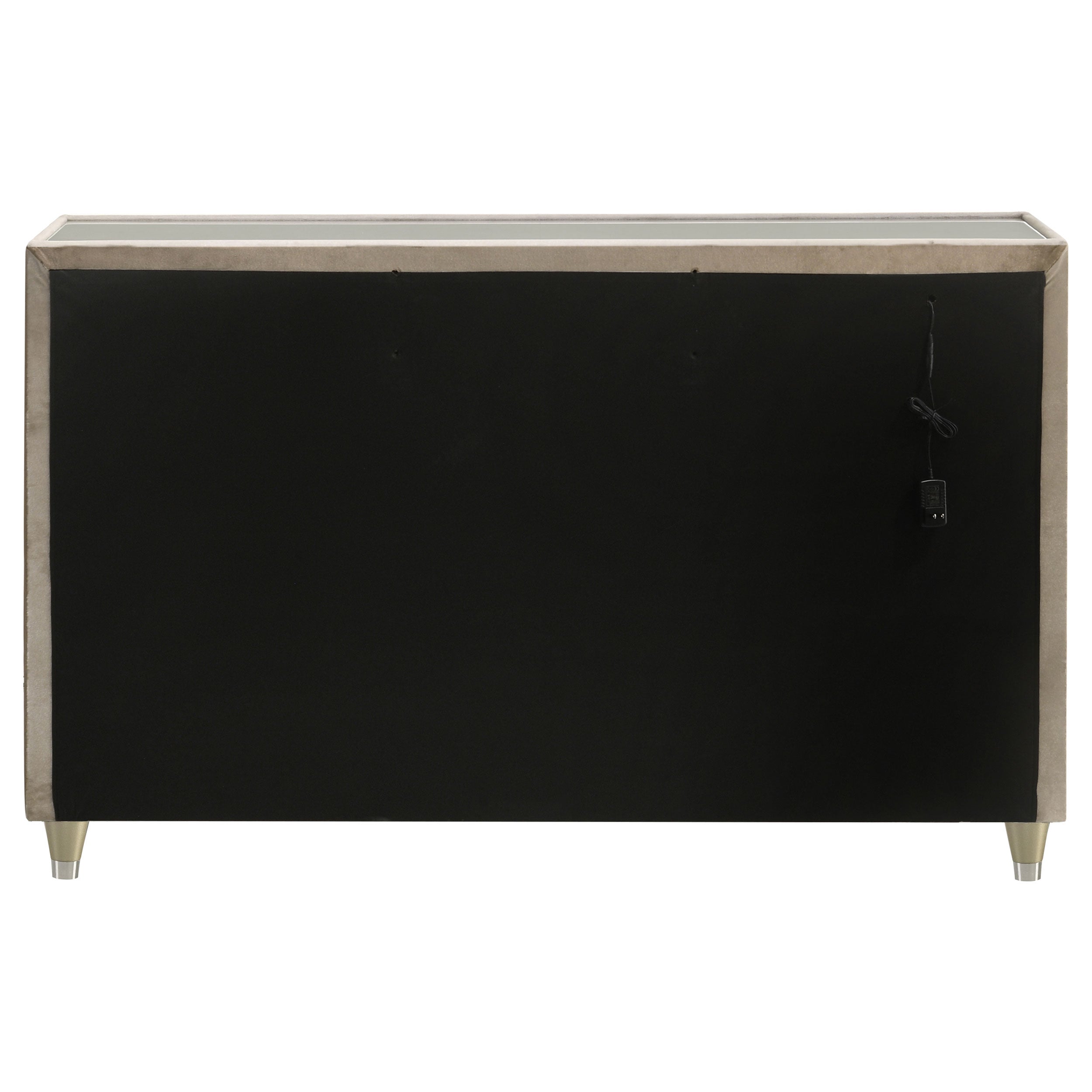 Lorient 8-drawer LED Bedroom Dresser Cabinet Ivory and Camel — view 7
