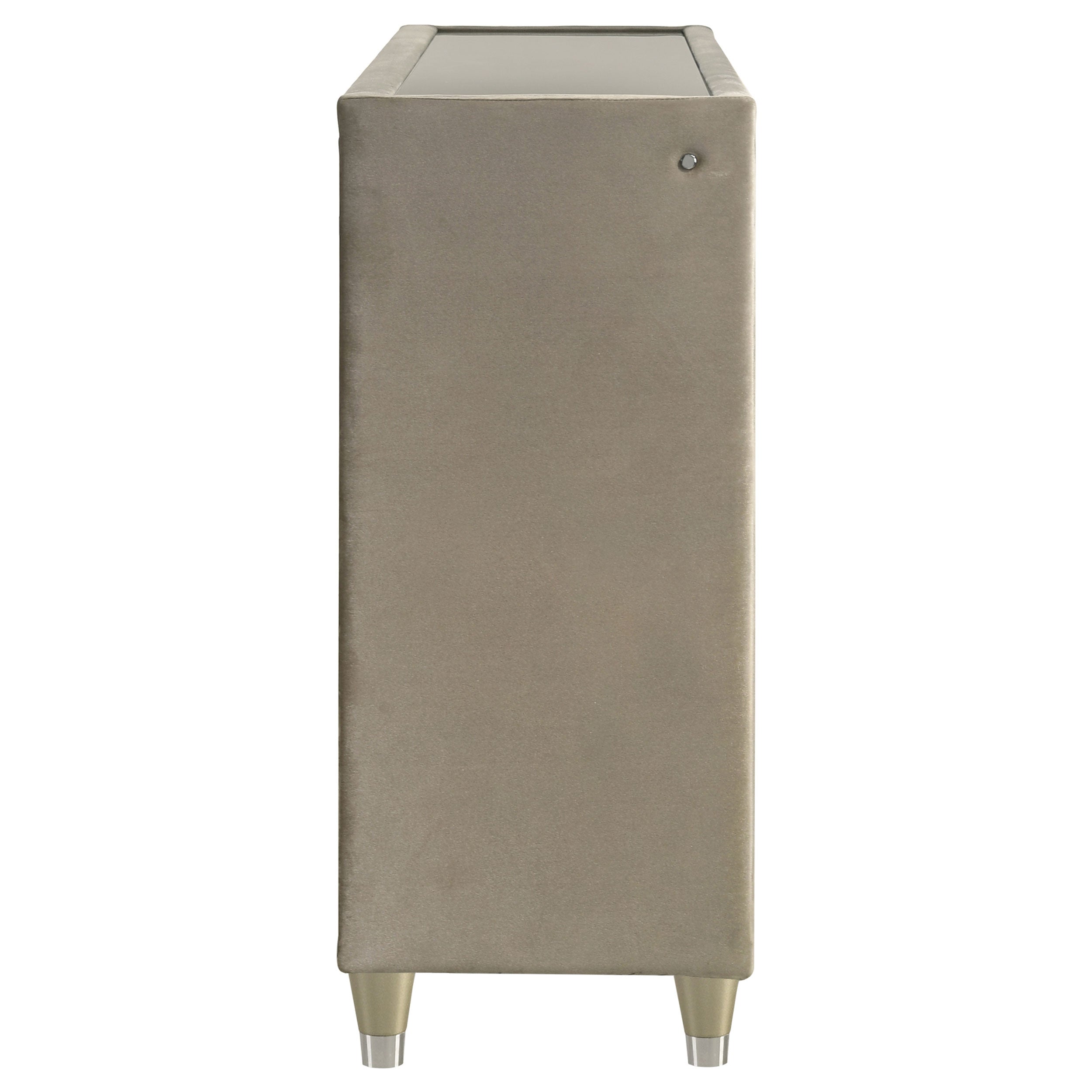 Lorient 8-drawer LED Bedroom Dresser Cabinet Ivory and Camel — view 9