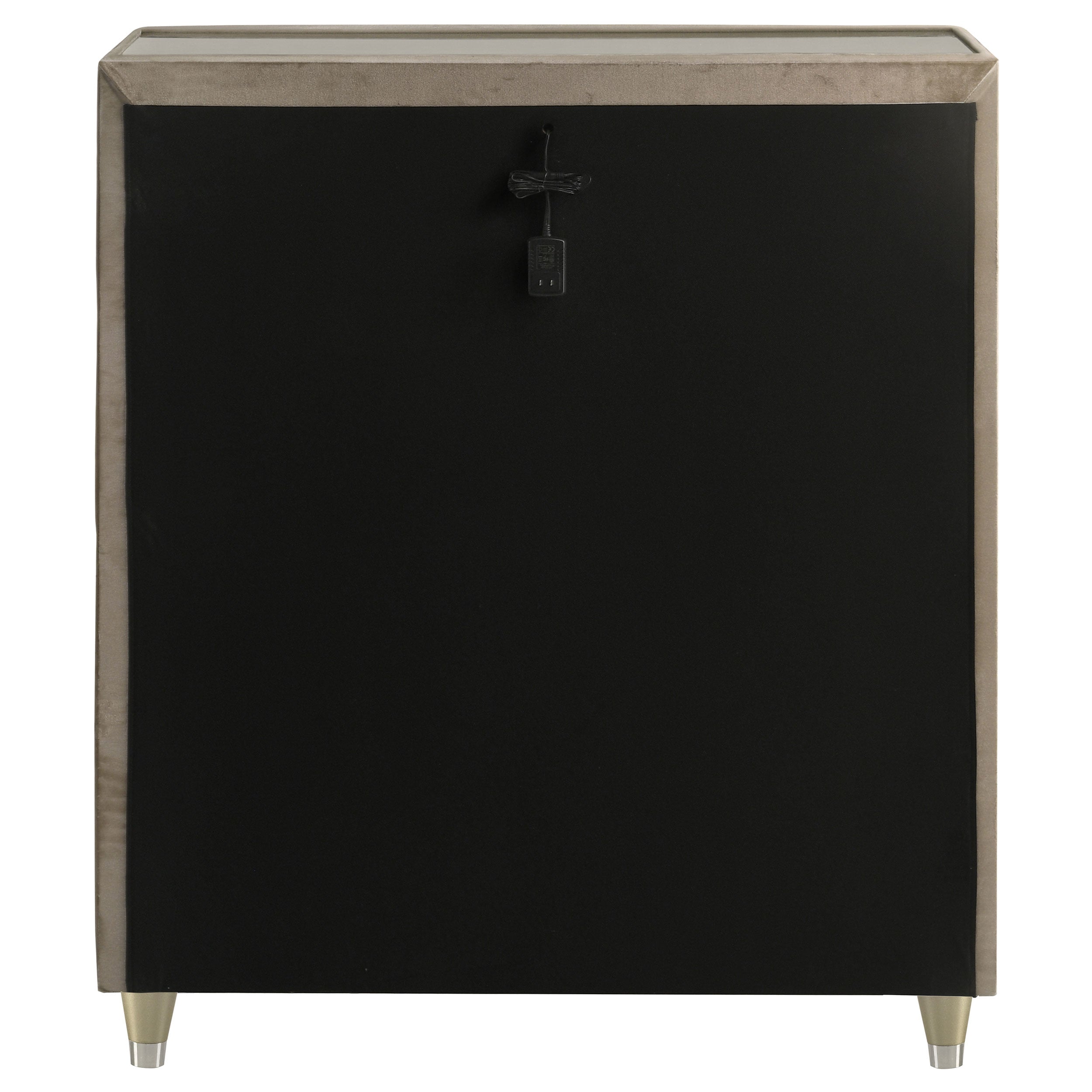 Lorient 5-drawer LED Chest of Drawers Ivory and Camel — view 7
