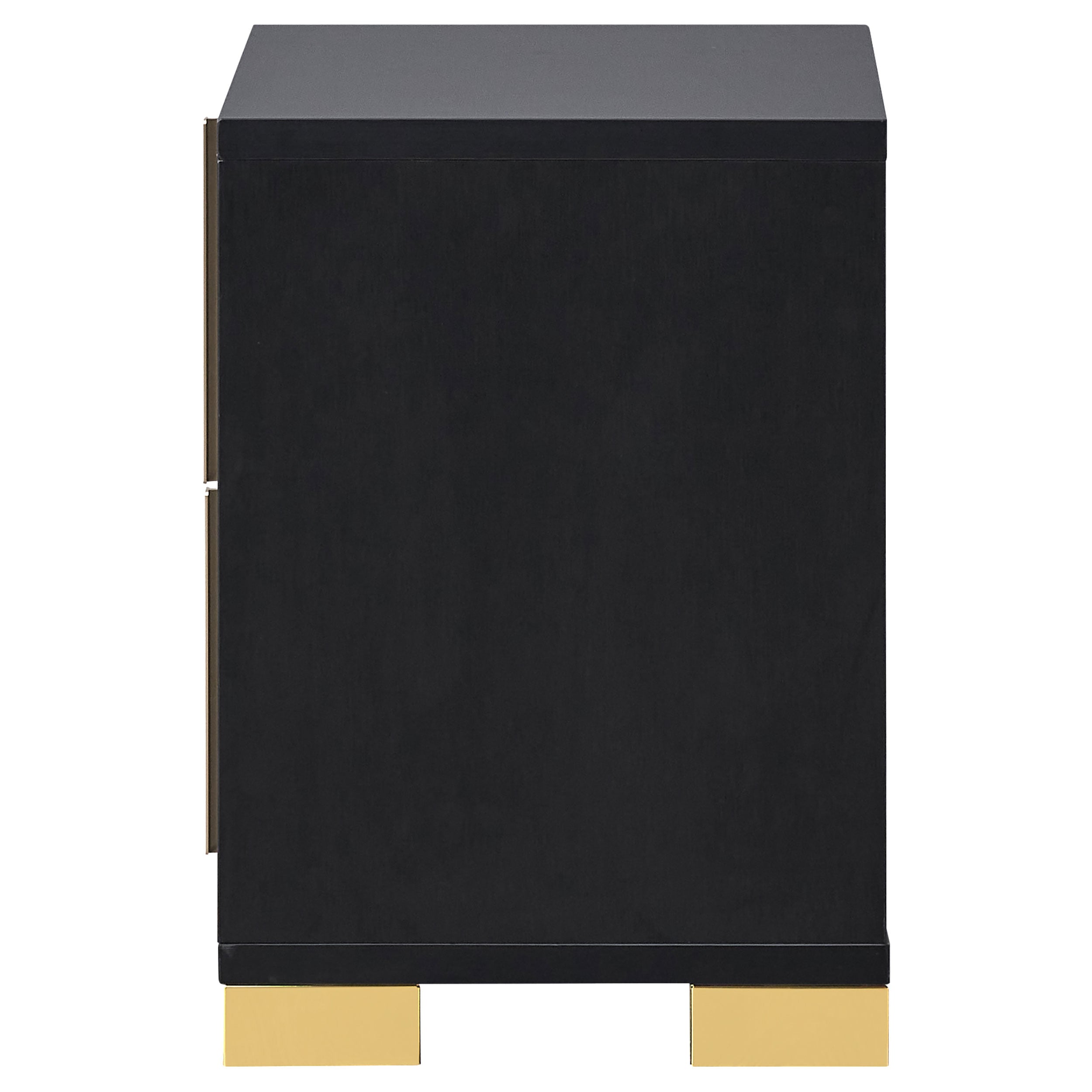 Marceline 2-drawer Nightstand Black — view 5