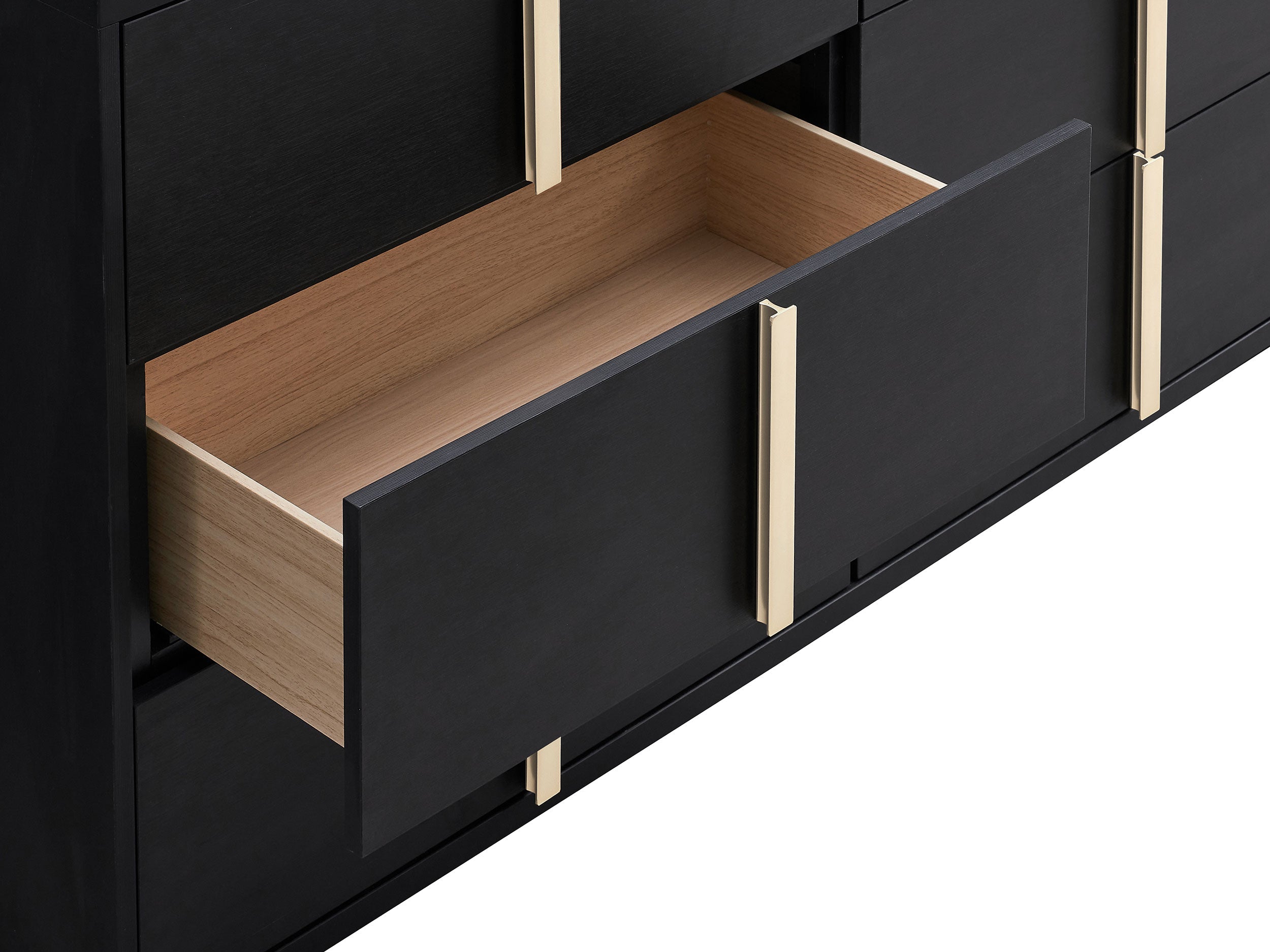 Marceline 6-drawer Dresser with Mirror Black — view 10