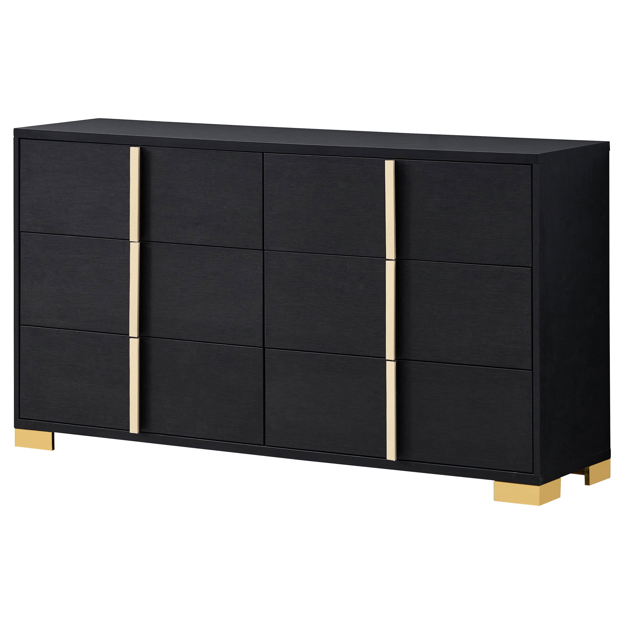 Marceline 6-drawer Dresser Black — view 4
