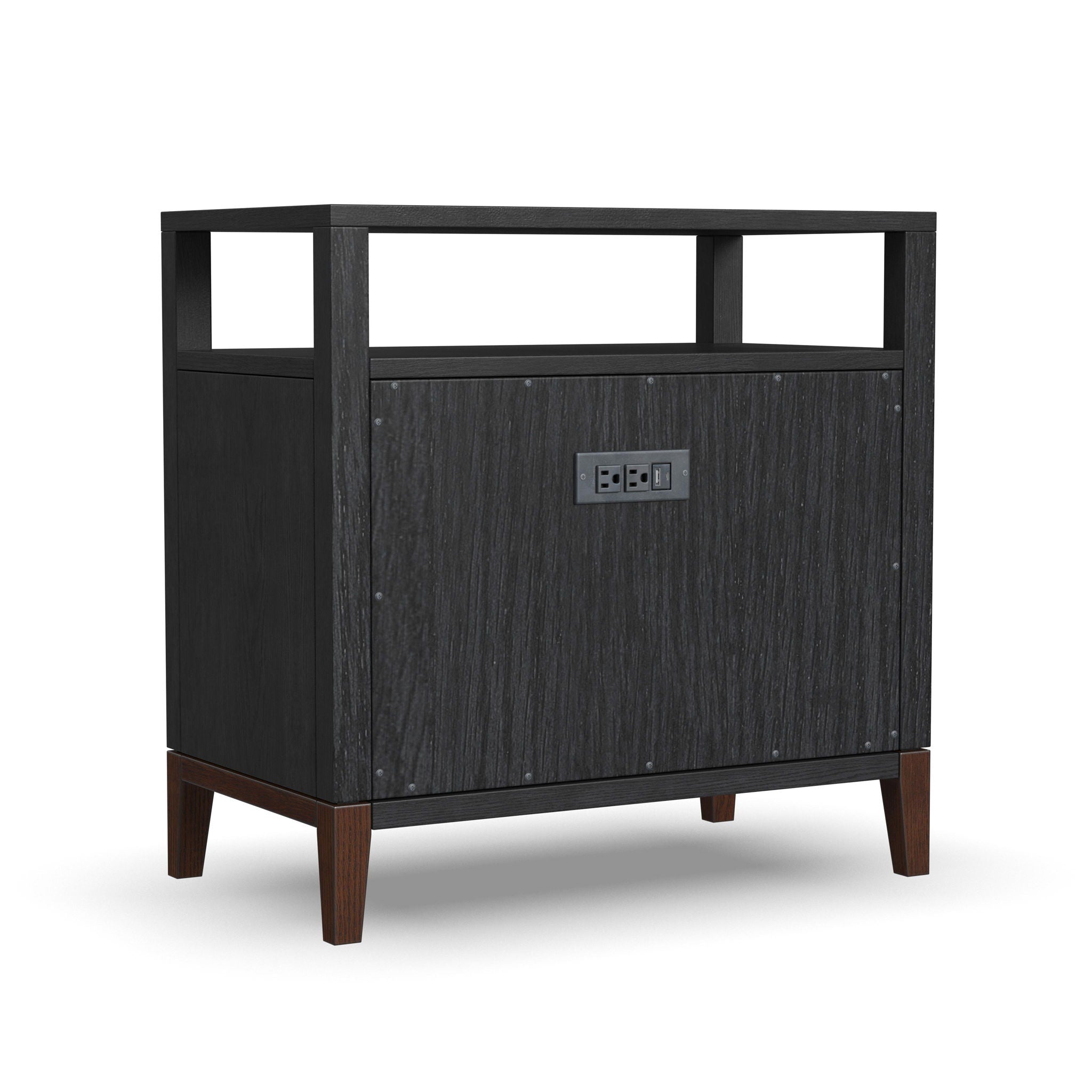 Waterfall - Nightstand - Black