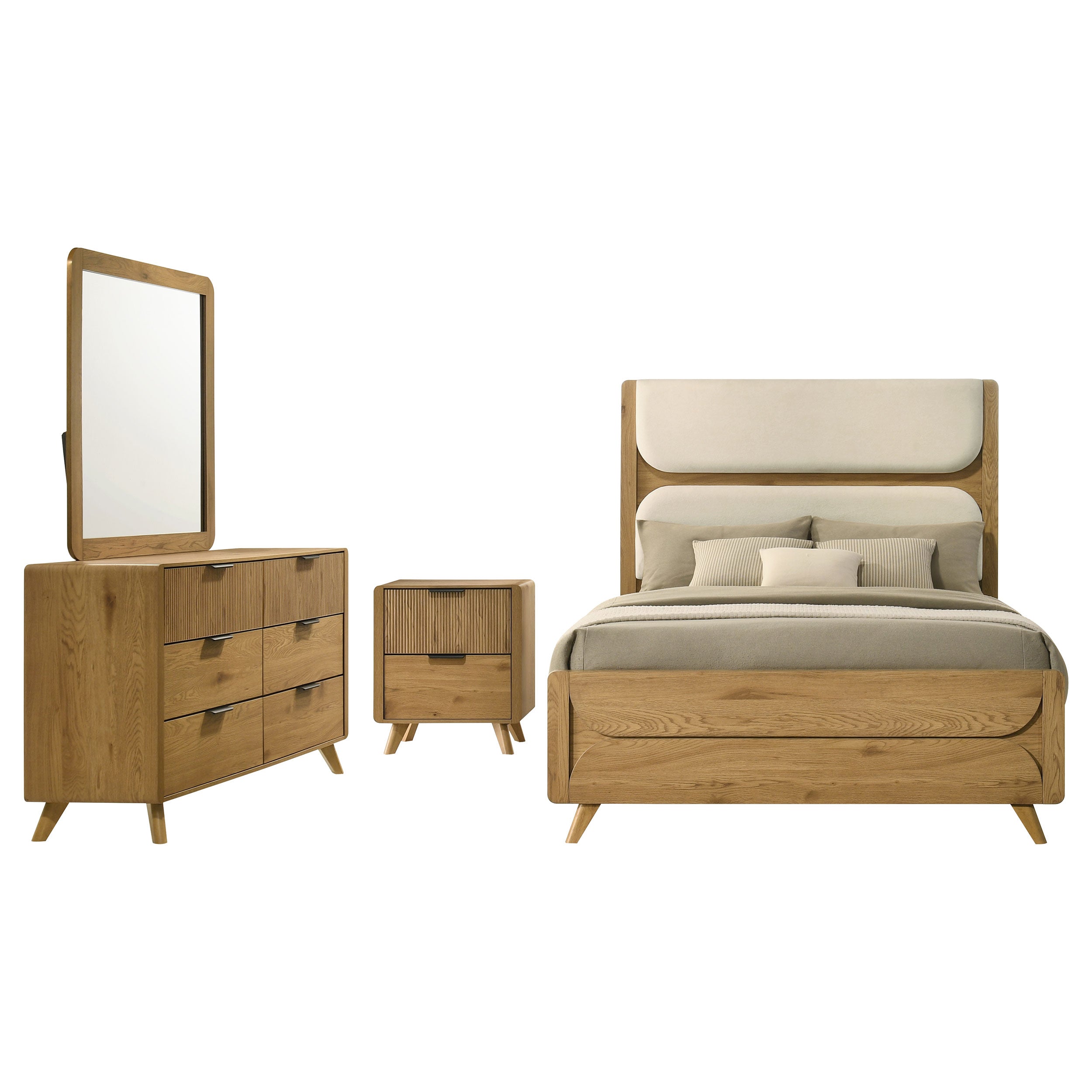 Bennett 4-piece Eastern King Bedroom Set Light Oak — view 2