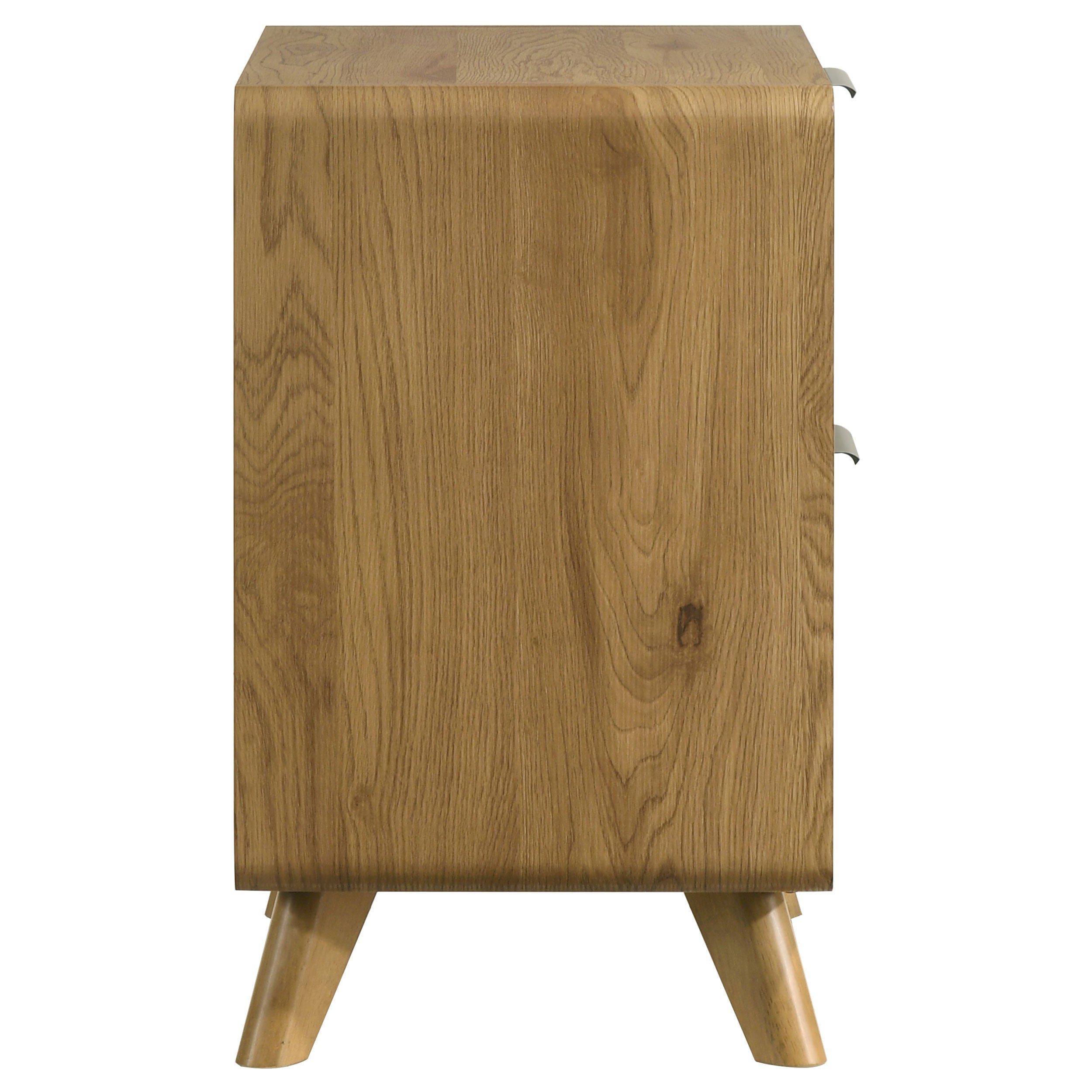 Bennett 2-drawer Bedroom Nightstand Bedside Table Light Oak — view 9