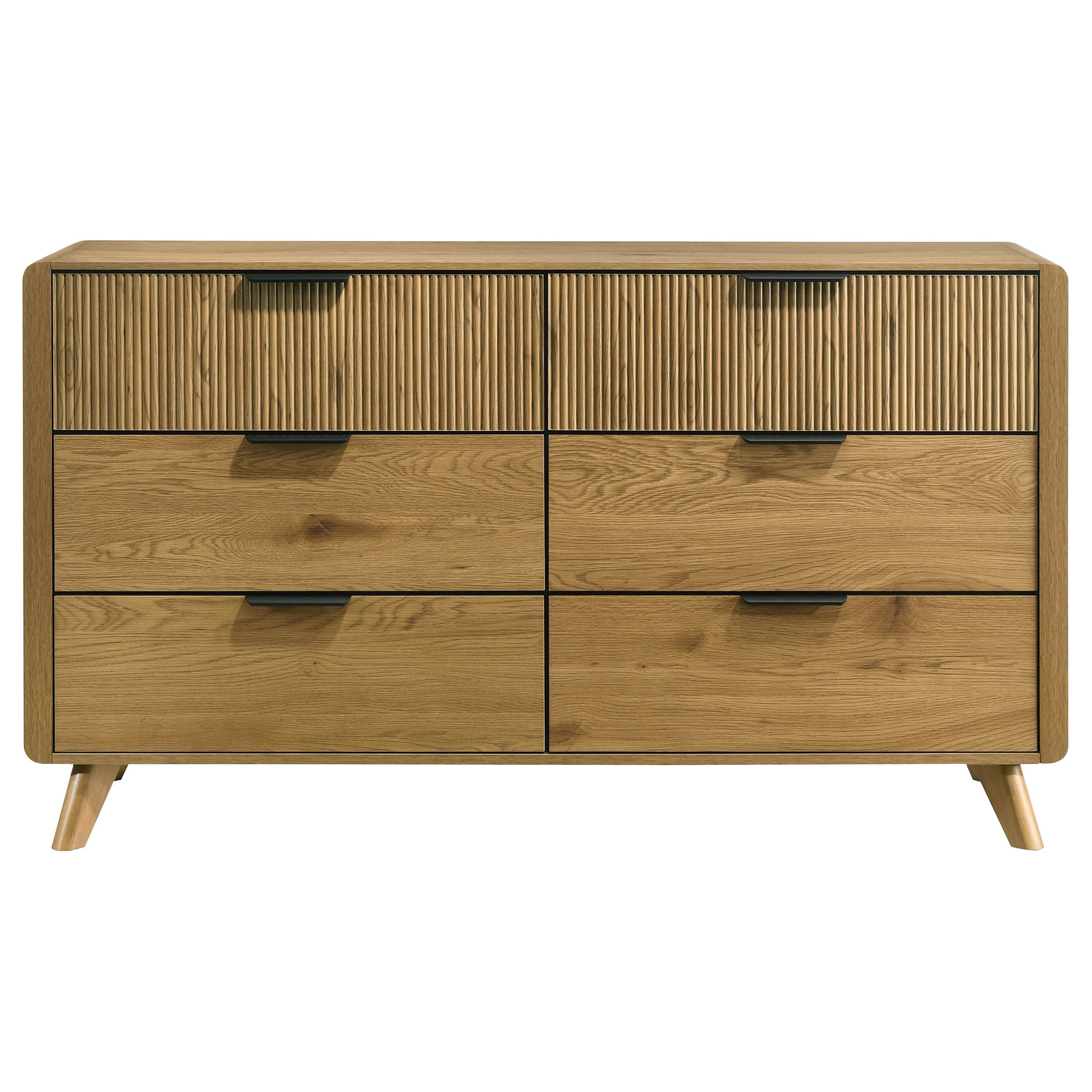 Bennett 6-drawer Bedroom Dresser Cabinet Light Oak — view 3