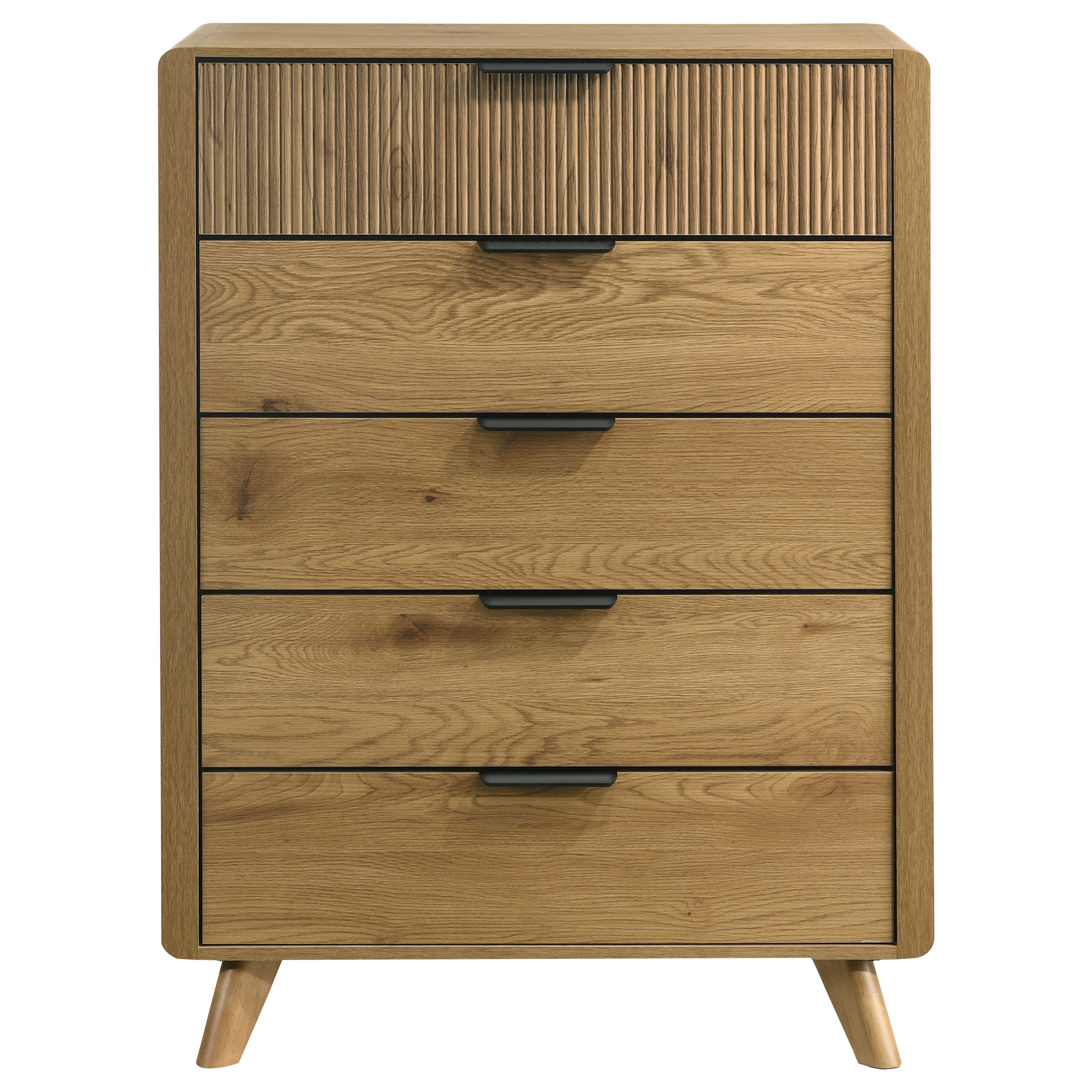 Bennett 5-drawer Bedroom Chest of Drawers Light Oak — view 3