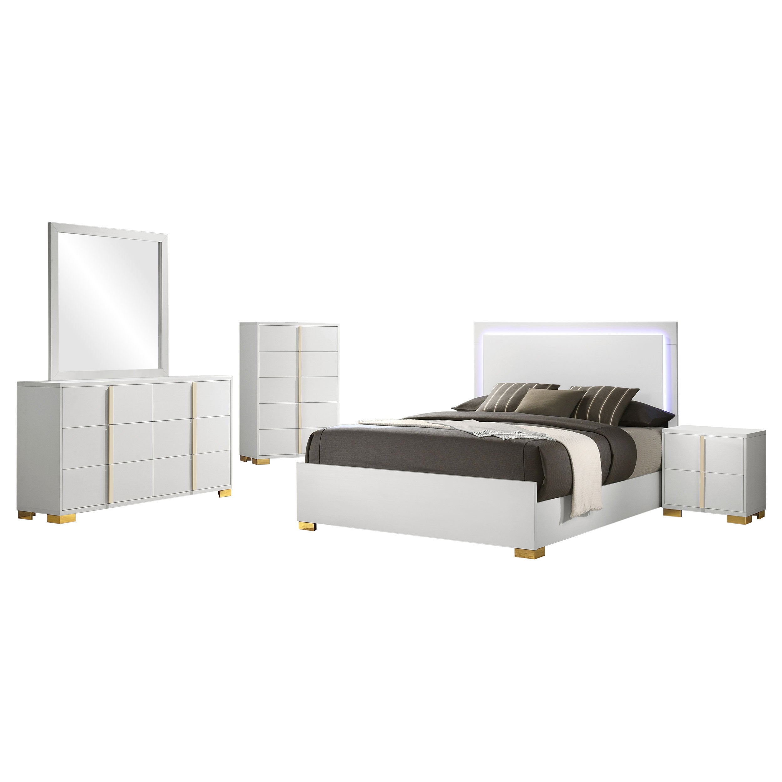 Marceline 5-piece Full Bedroom Set White — view 2