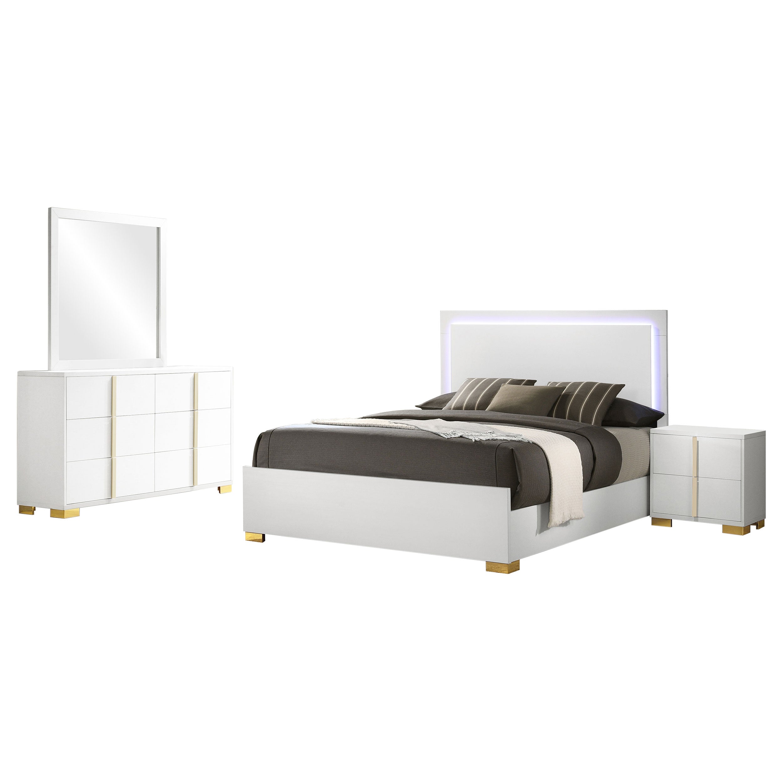 Marceline 4-piece Queen Bedroom Set White — view 2