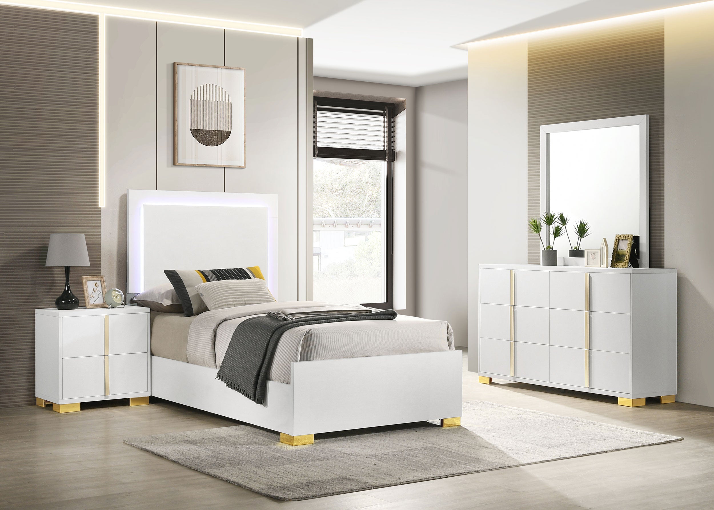 Marceline 4-piece Twin Bedroom Set White — view 1