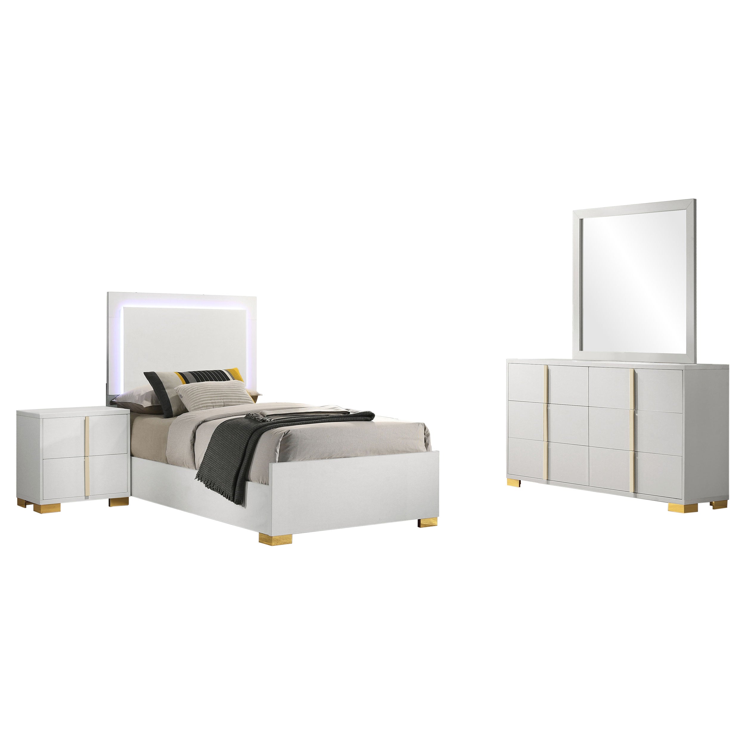 Marceline 4-piece Twin Bedroom Set White — view 2
