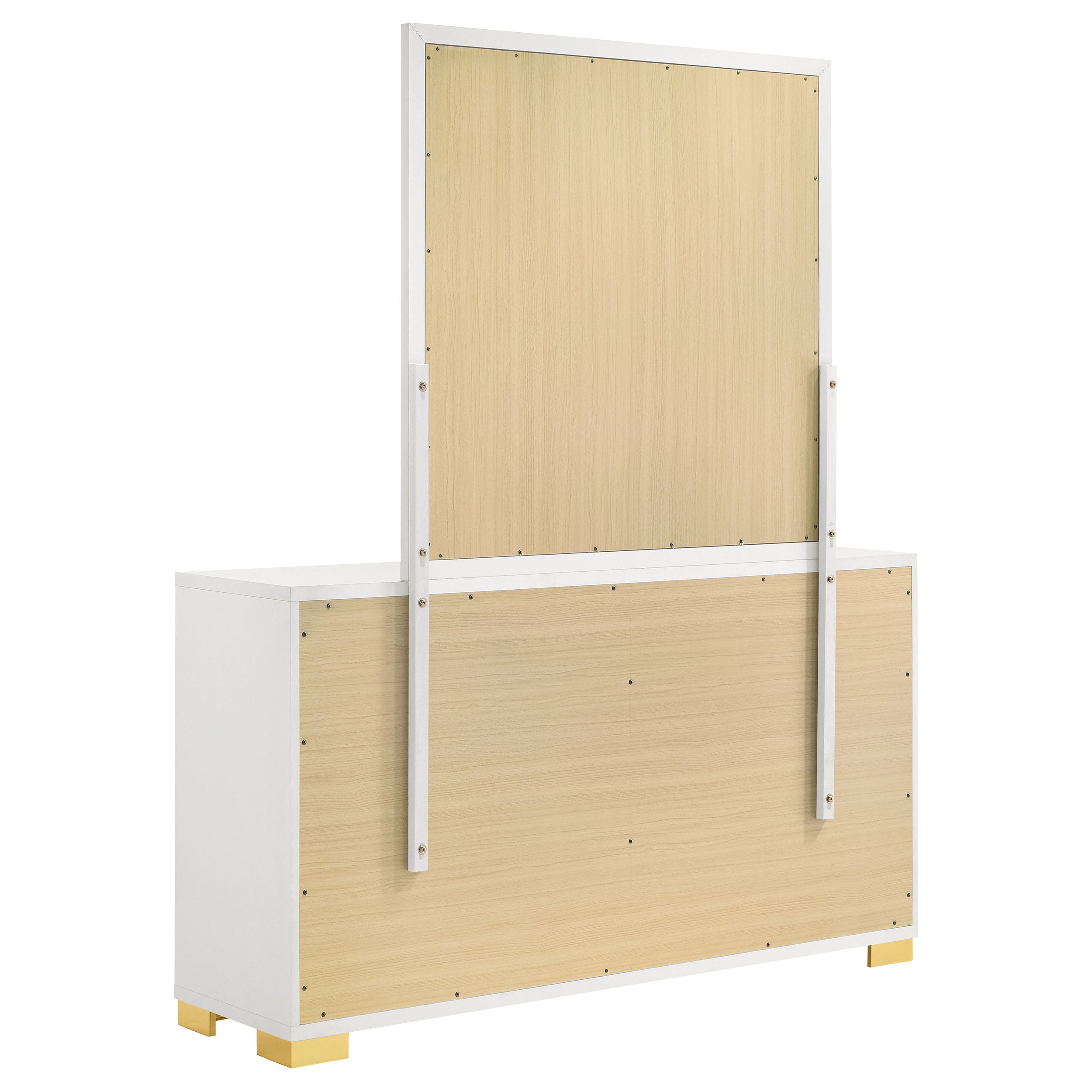 Marceline 6-drawer Dresser with Mirror White — view 6