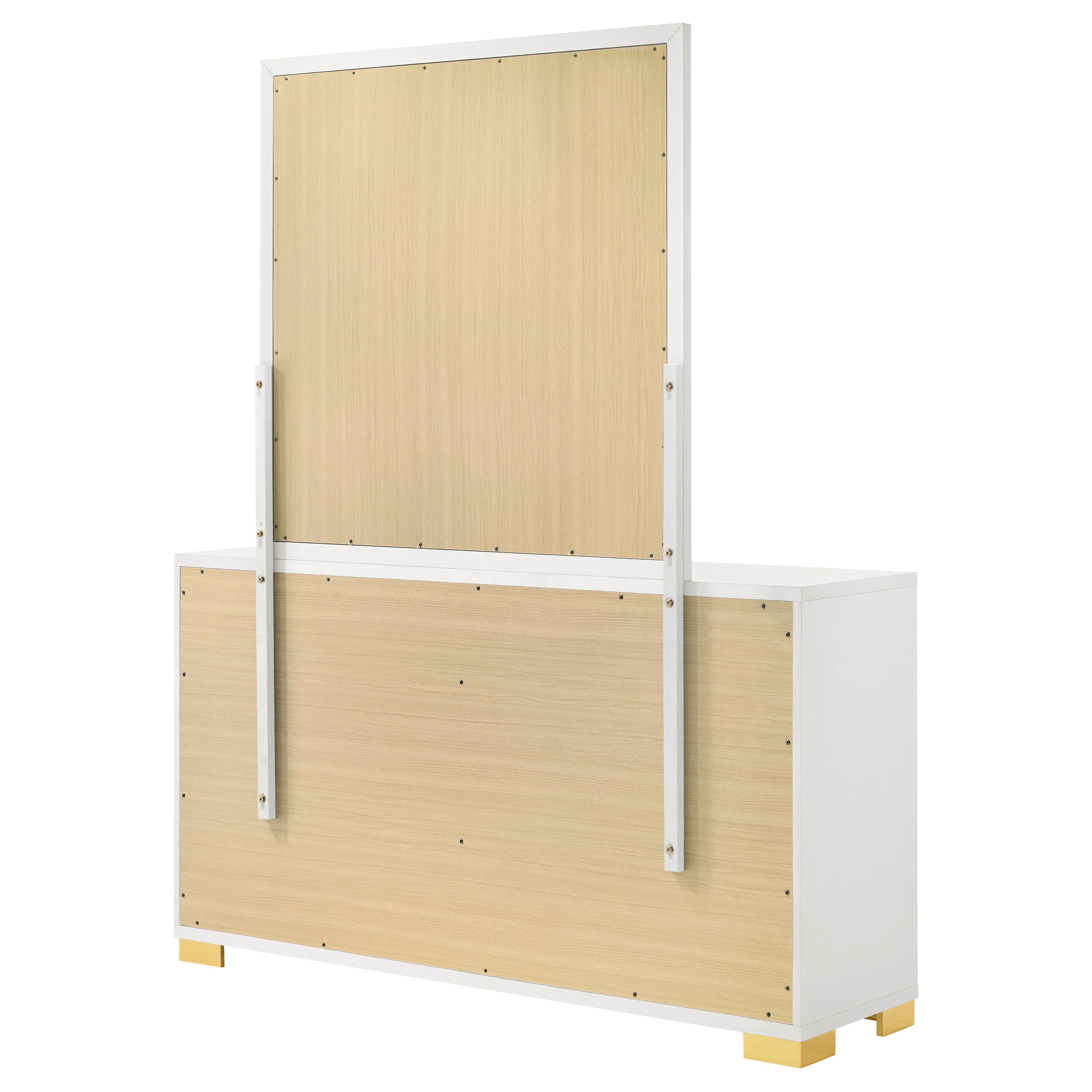 Marceline 6-drawer Dresser with Mirror White — view 8