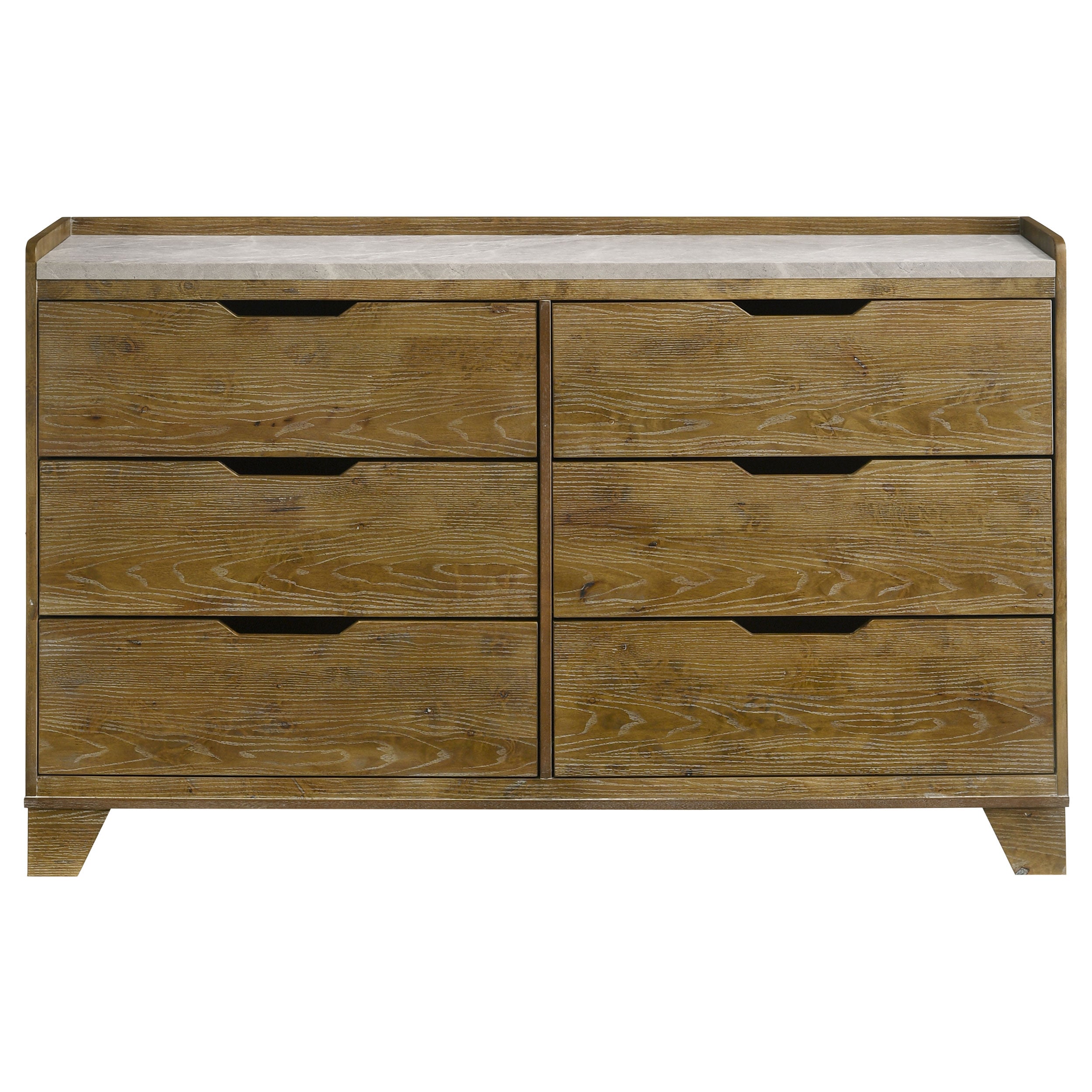 Henderson 6-drawer Bedroom Dresser Cabinet Medium Oak — view 3