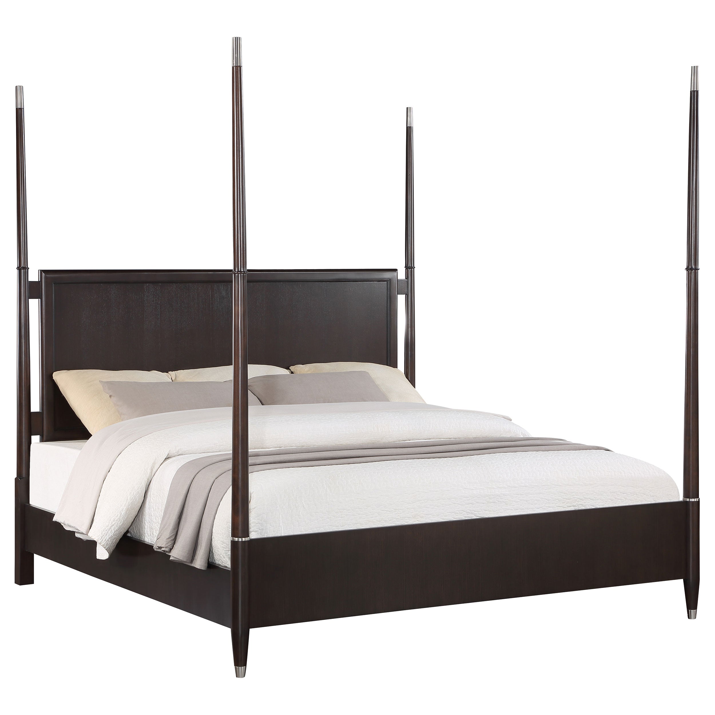 Emberlyn Wood Queen Poster Bed Brown — view 4