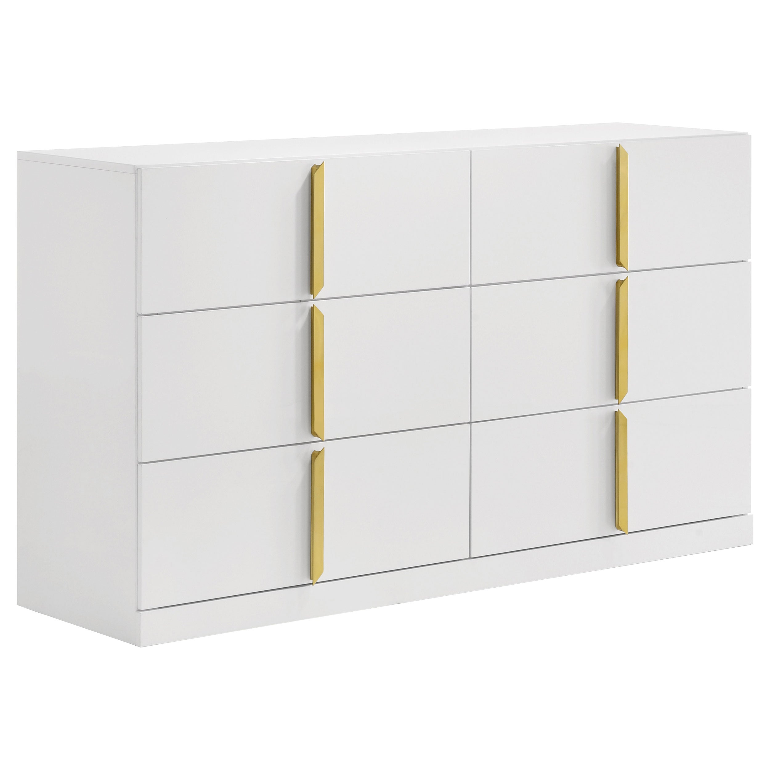 Ines 4-piece Queen Bedroom Set Navy and White High Gloss — view 7
