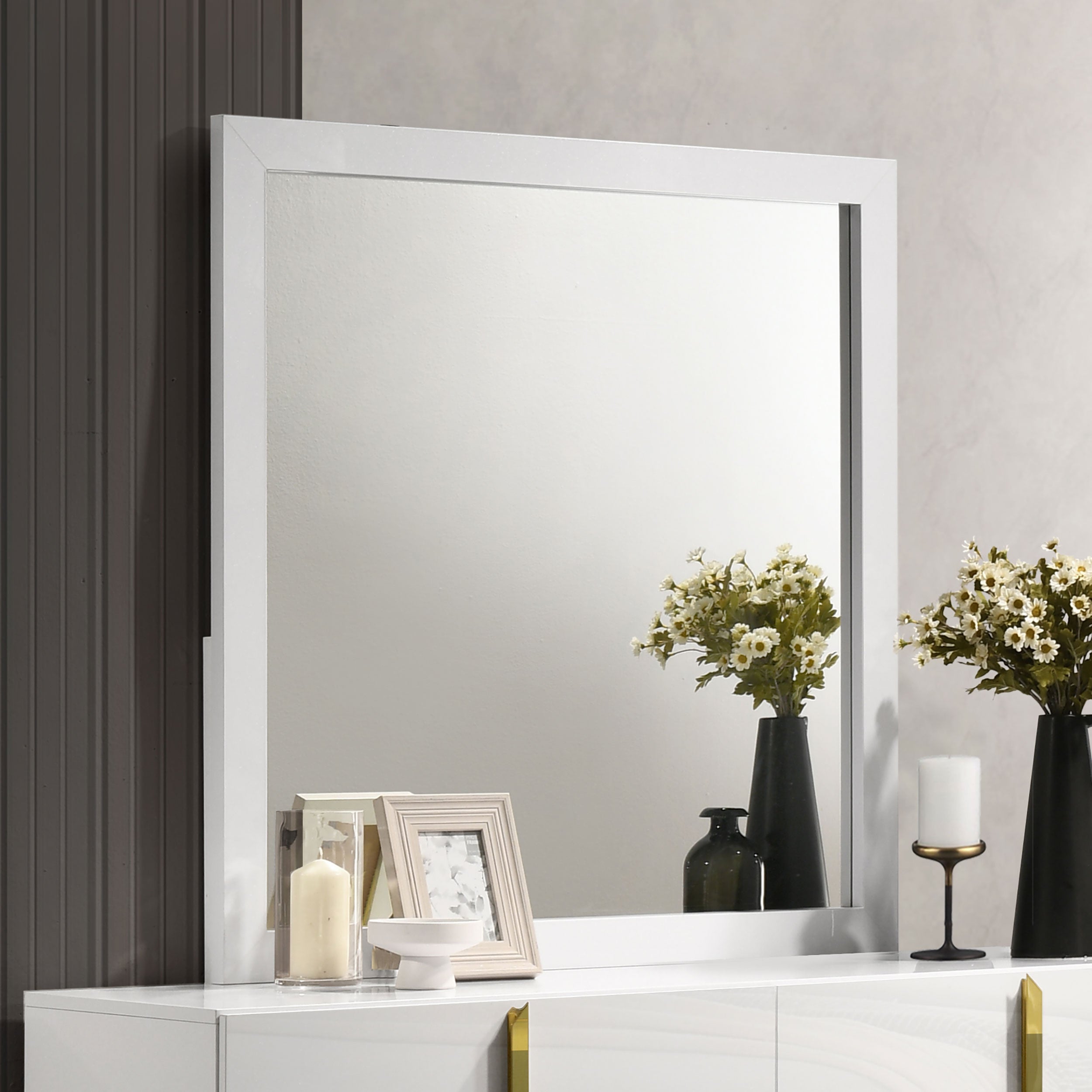 Ines Dresser Mirror White High Gloss — view 2