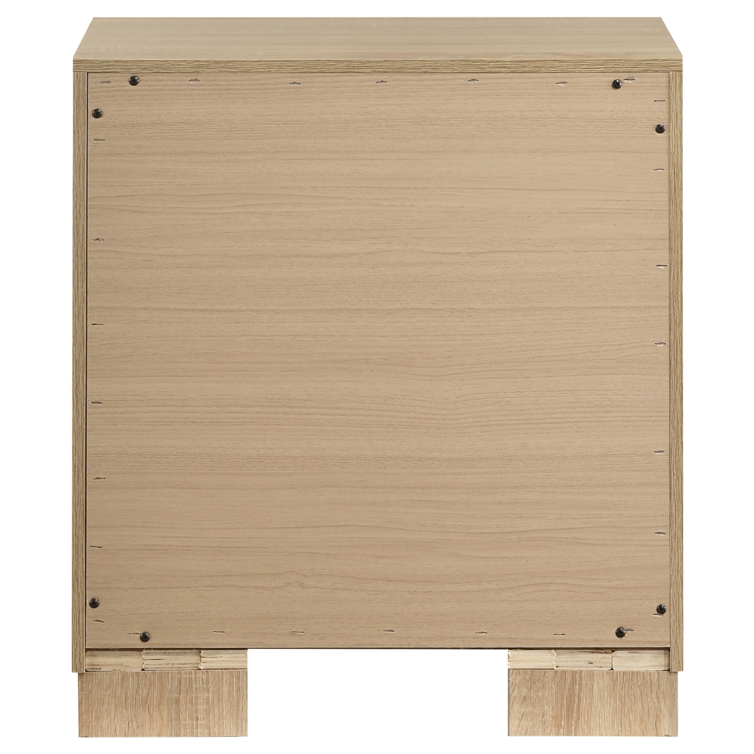Arielle 2-drawer Bedroom Nightstand with Casters Light Oak — view 5