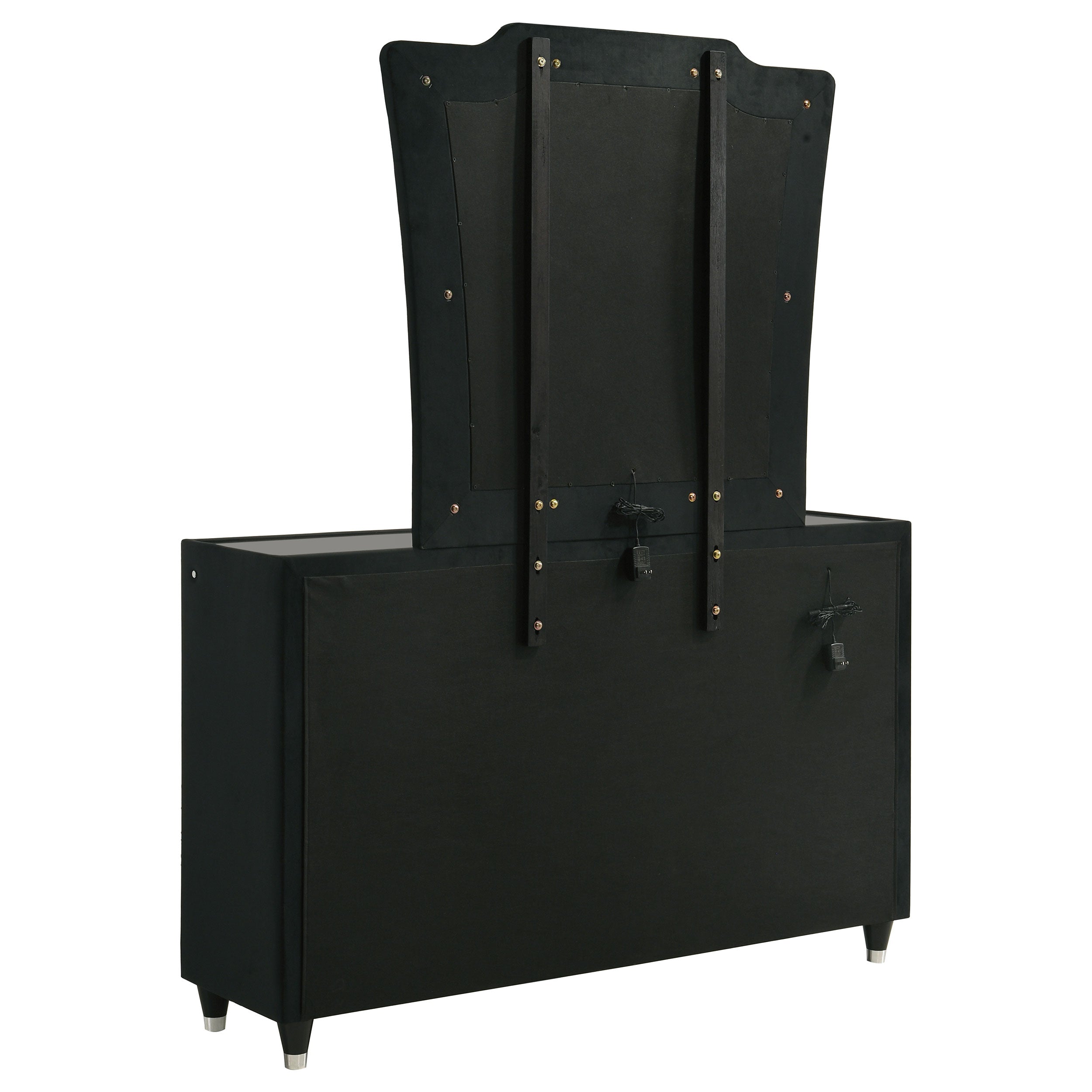 Lorient 8-drawer LED Dresser with Mirror Black — view 6