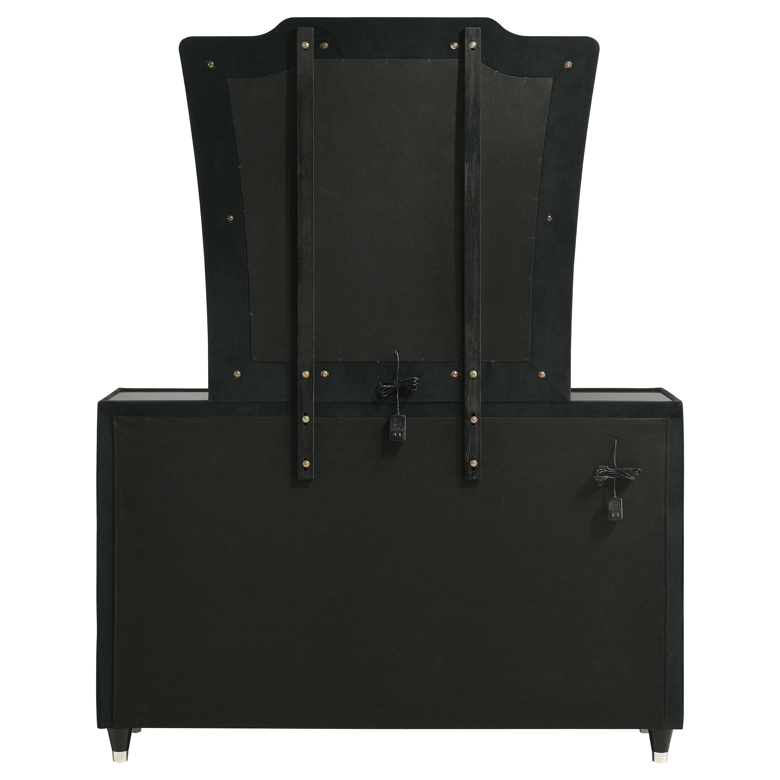 Lorient 8-drawer LED Dresser with Mirror Black — view 7