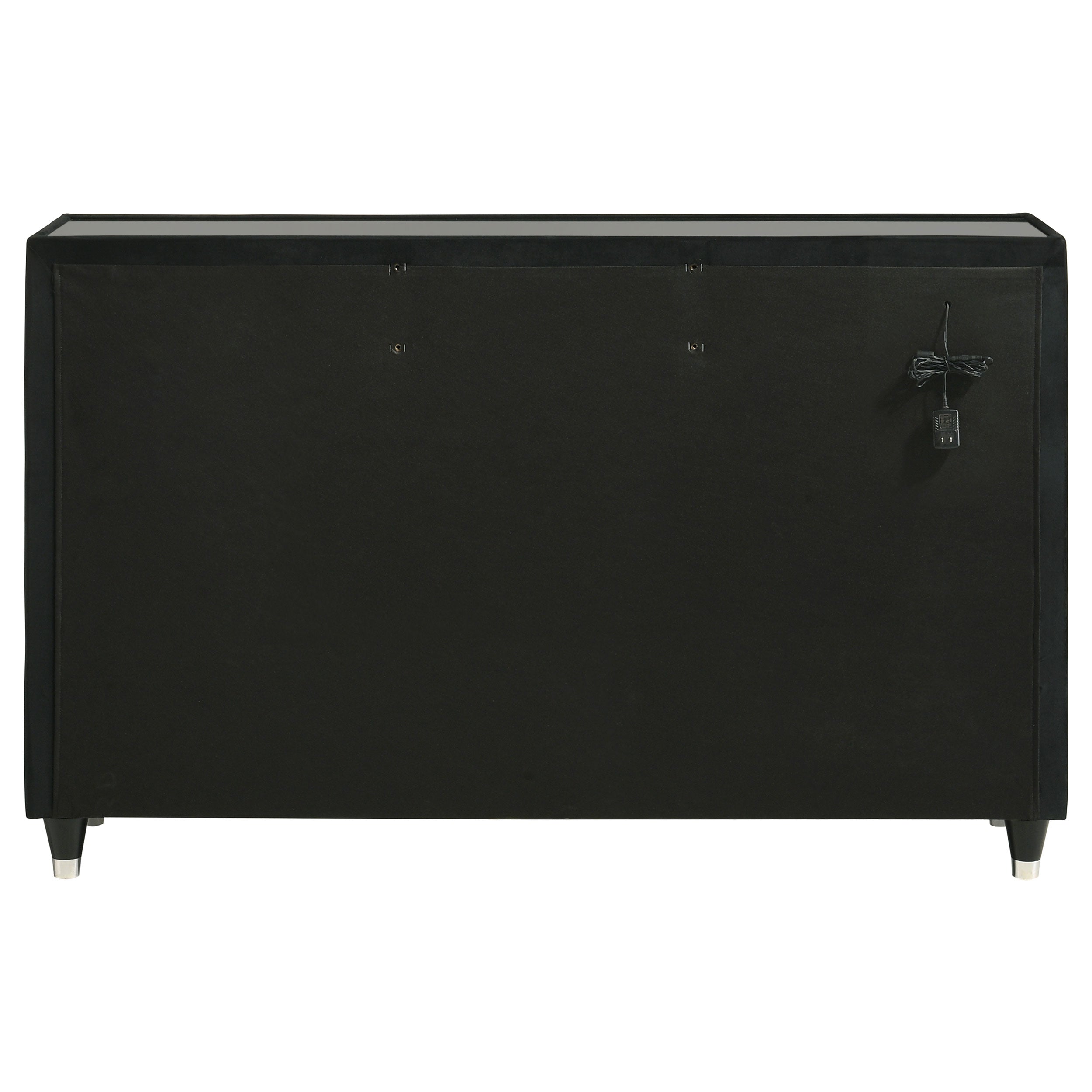 Lorient 8-drawer LED Bedroom Dresser Cabinet Black — view 7