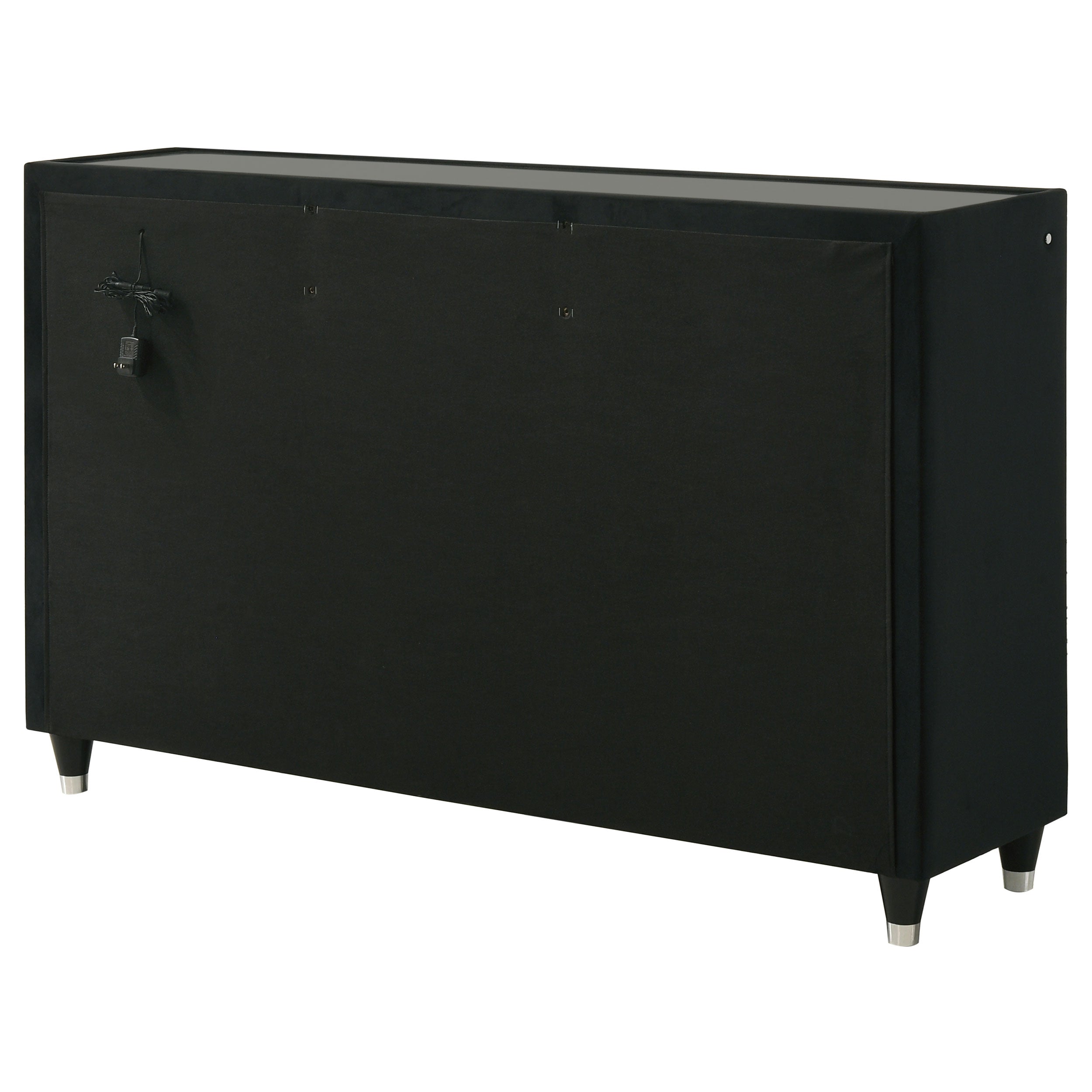 Lorient 8-drawer LED Bedroom Dresser Cabinet Black — view 8